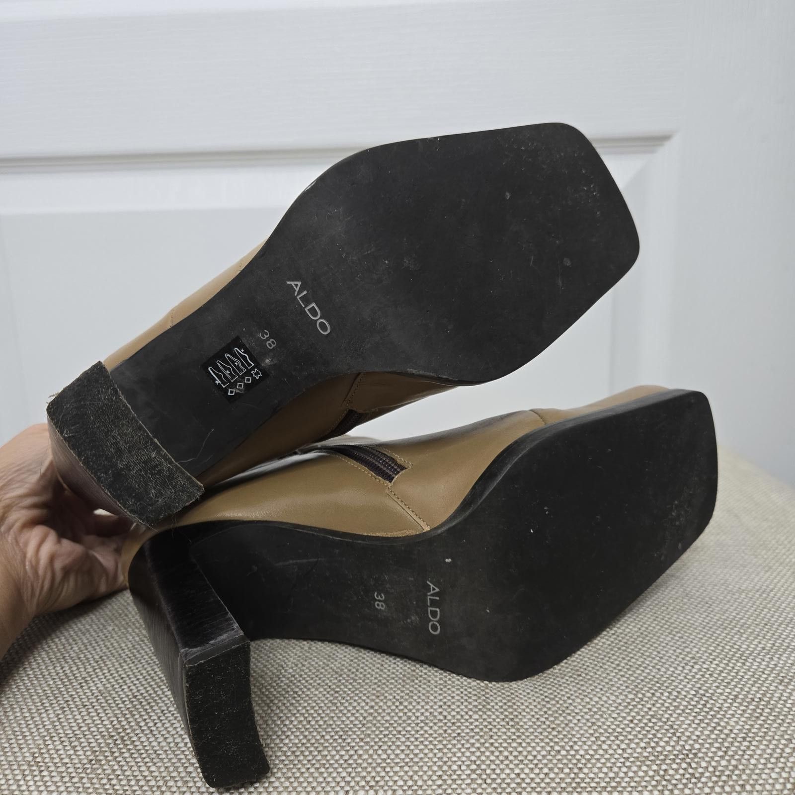 Aldo Y2K Aldo Booties Leather Square Toe Size US 8 / IT 38 - 8 Thumbnail