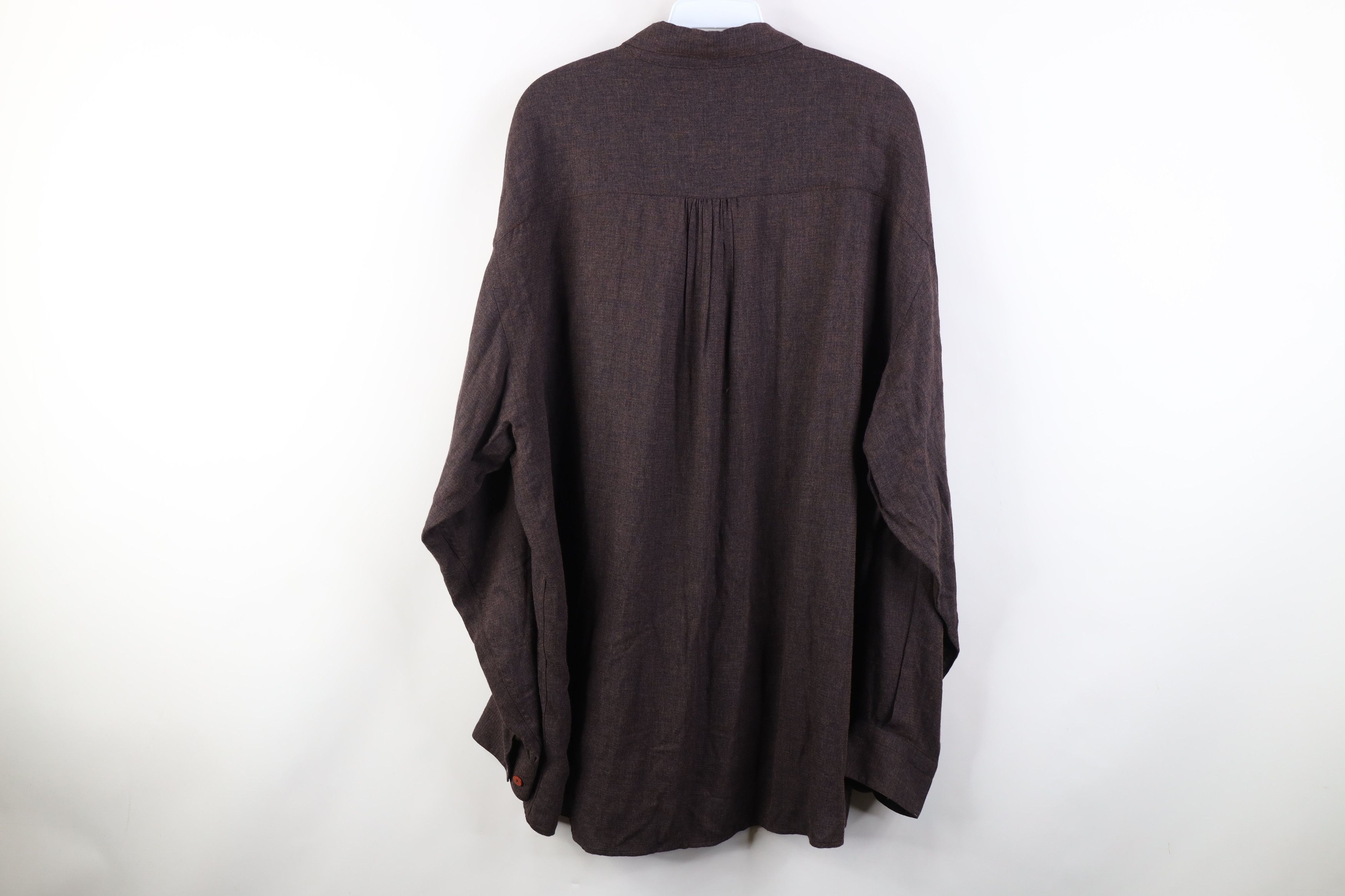 Vintage Vintage 90s Streetwear Rayon Gabardine Button Down Shirt Size US L / EU 52-54 / 3 - 12 Thumbnail