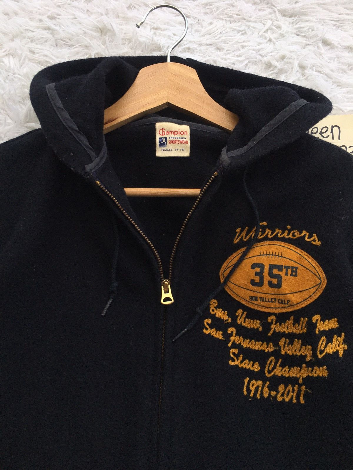 Champion Rare Vintage 80s Champion Wool Hooded Jacket Size US M / EU 48-50 / 2 - 8 Thumbnail
