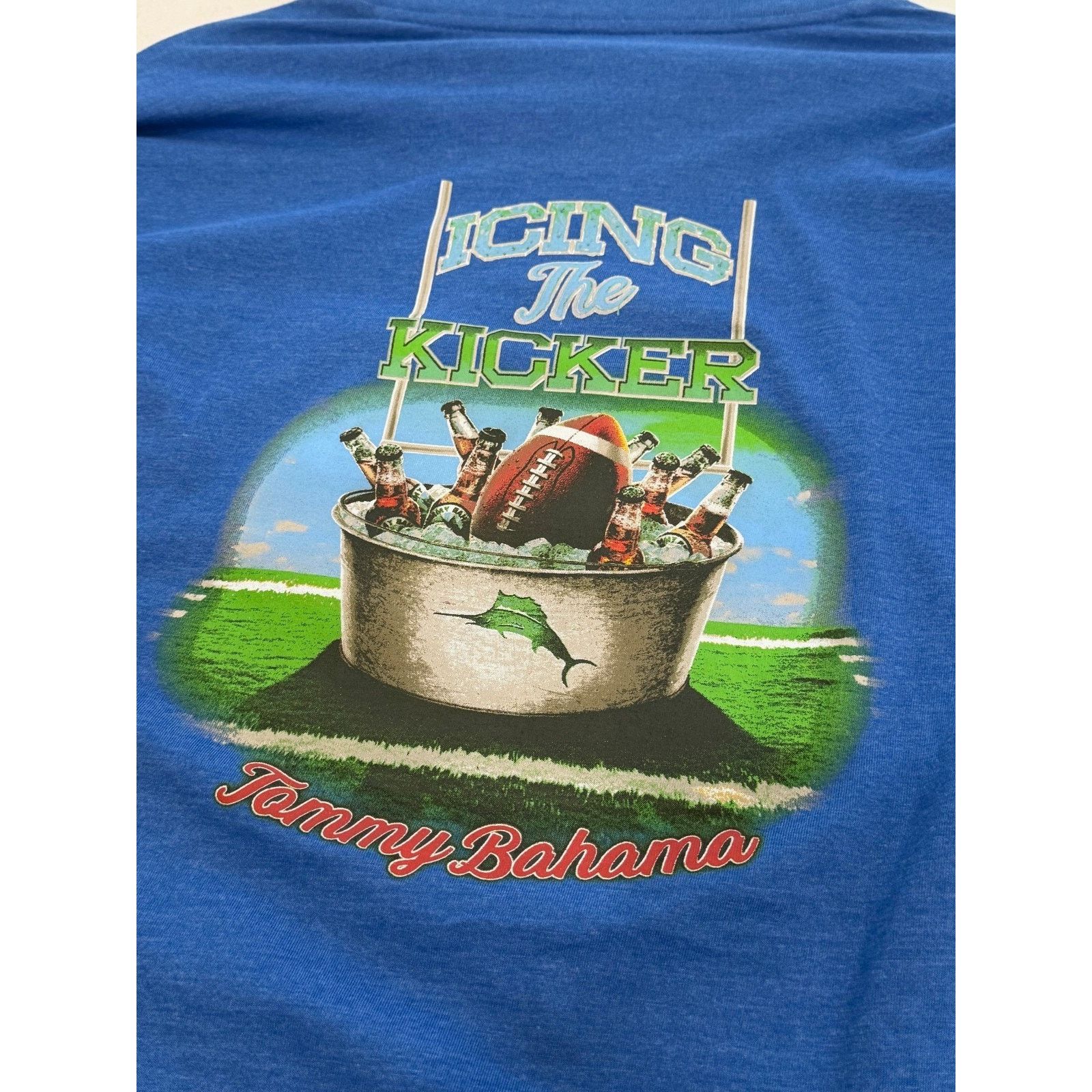 Tommy Bahama NEW TOMMY BAHAMA T-Shirt Icing The Kicker Mens Medium BLUE Size US M / EU 48-50 / 2 - 6 Thumbnail