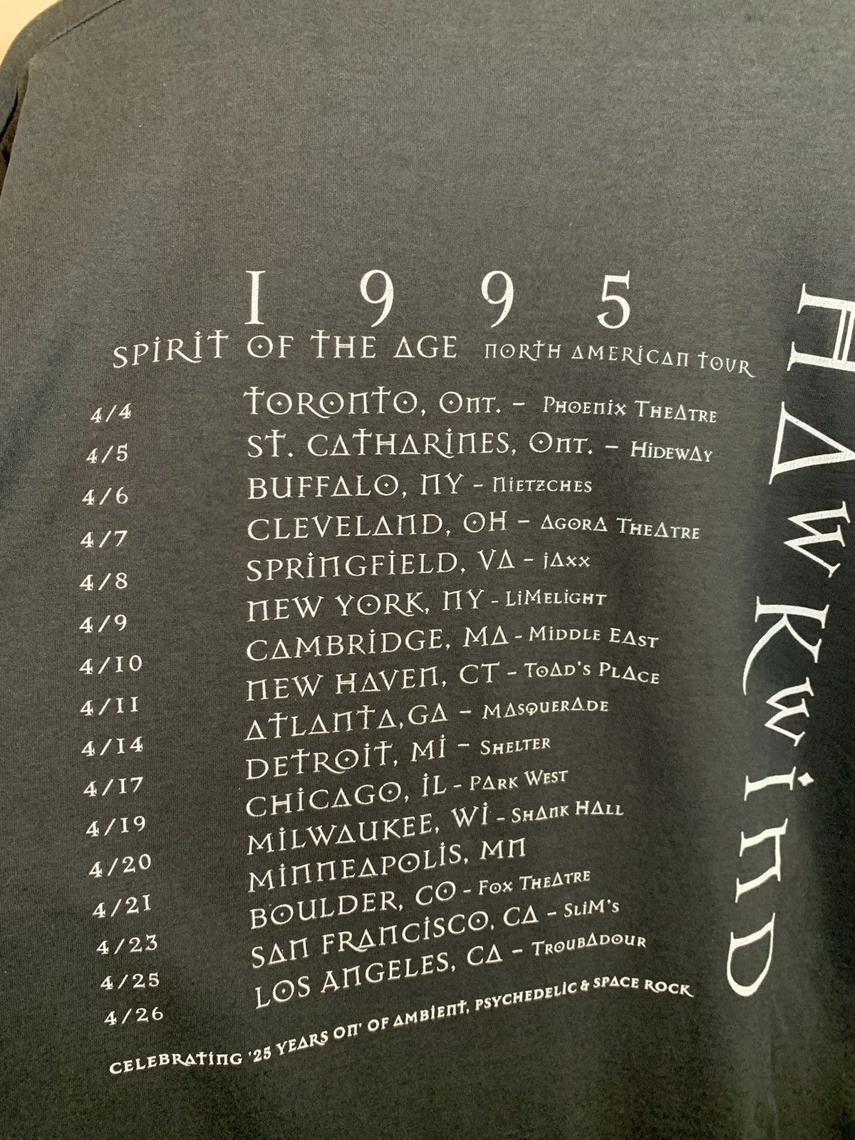 Band Tees × Vintage *RARE* Vintage 1995 Hawkwind Spirit Of The Age Tour T-Shirt Size US XL / EU 56 / 4 - 4 Thumbnail
