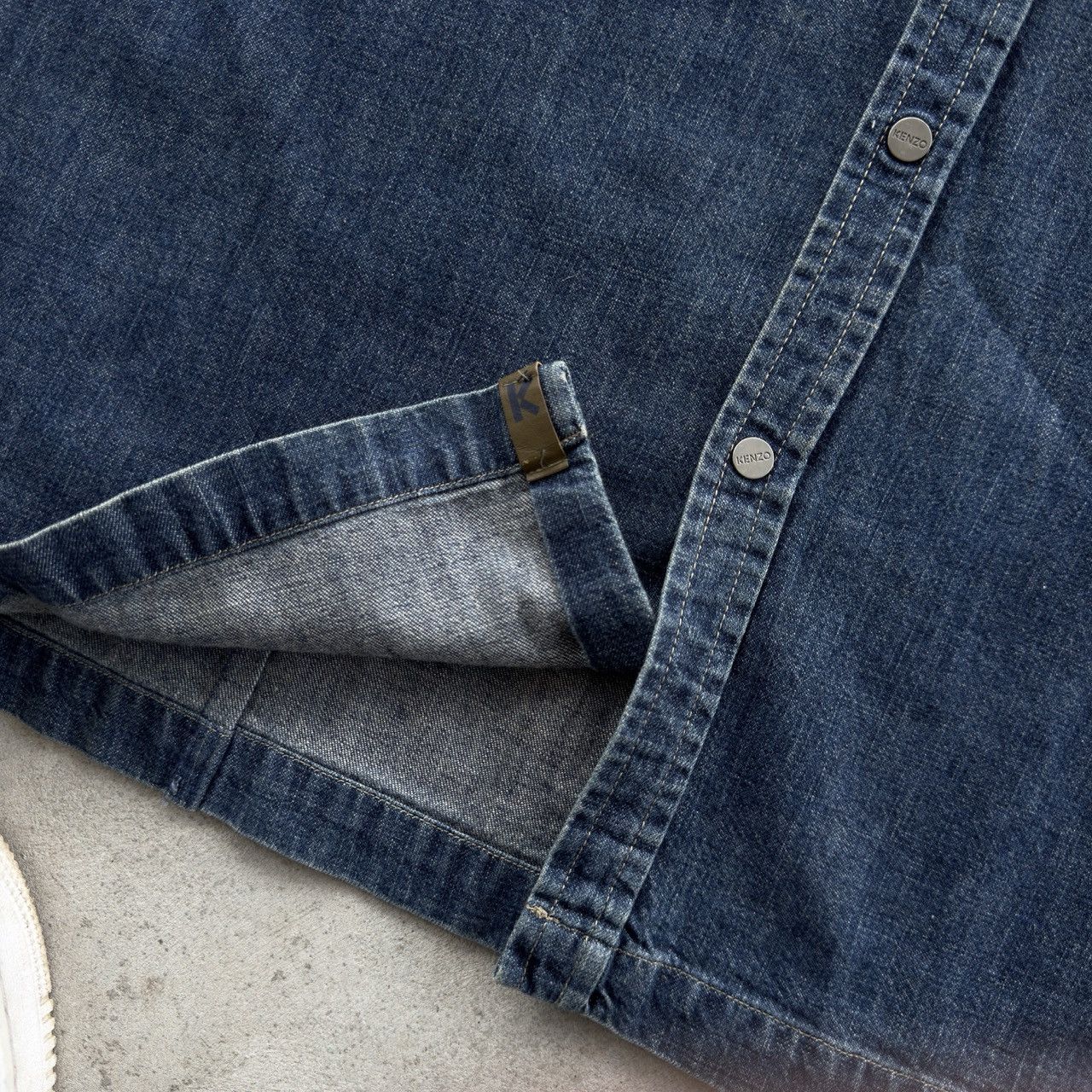 Kenzo Vintage Kenzo Homme Vintage Denim Shirt Blue Indigo Archive Size US M / EU 48-50 / 2 - 5 Thumbnail