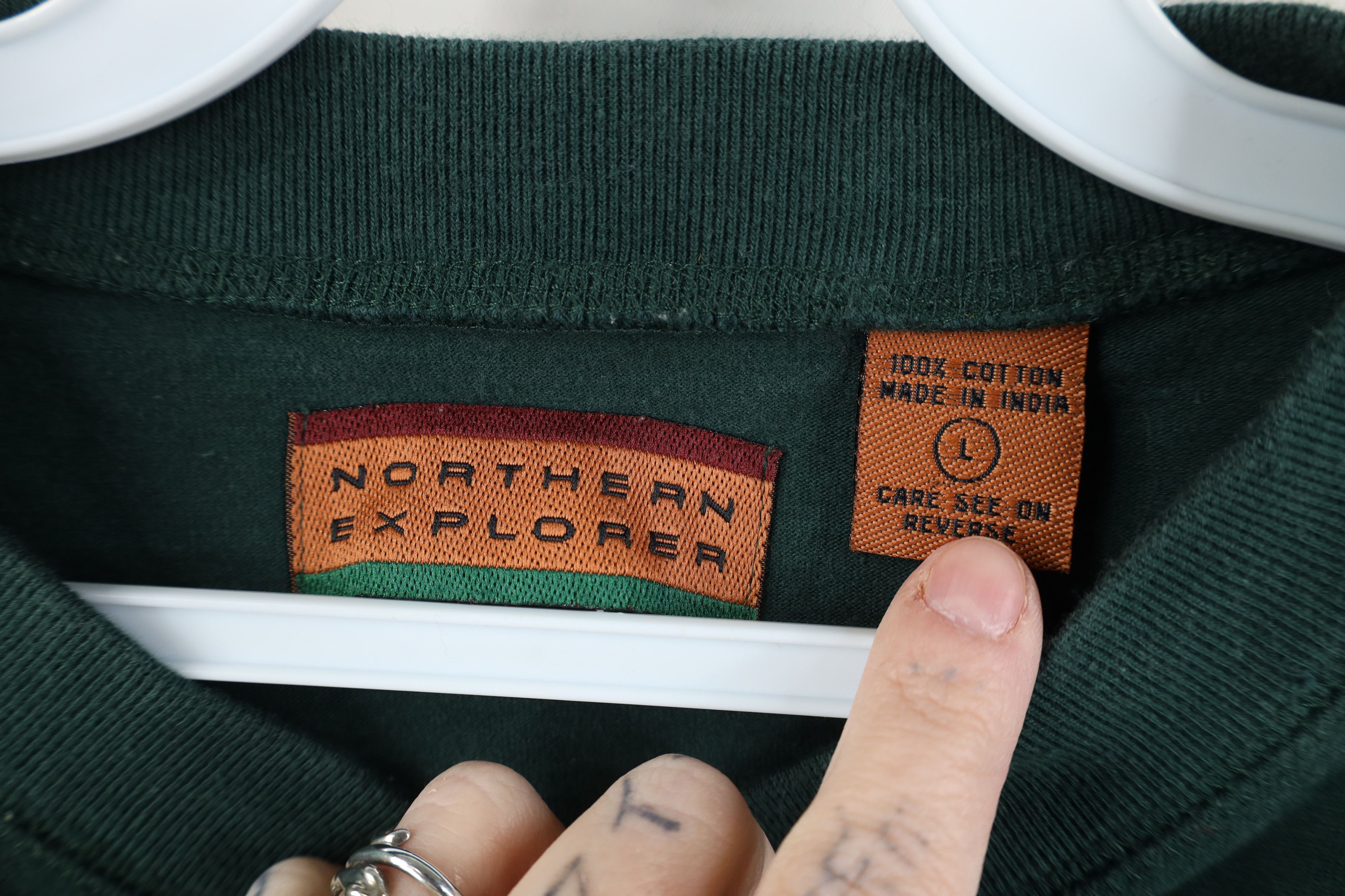 Vintage Vintage 90s Streetwear Heavy Long Sleeve Henley T-Shirt Size US L / EU 52-54 / 3 - 6 Thumbnail