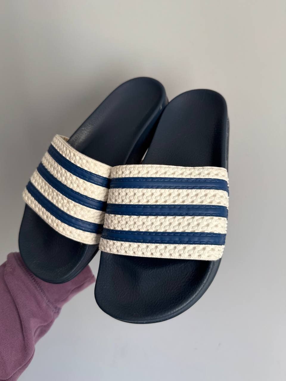 Adidas Vintage Adidas Adilette Flip Flops Sandals Retro Blue Size US 7.5 / EU 40-41 - 3 Thumbnail