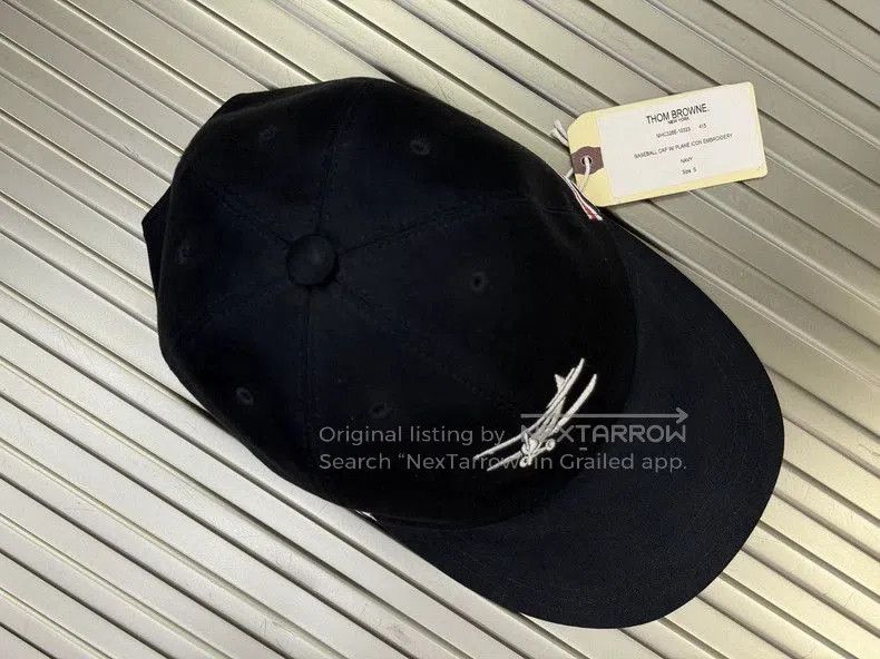 Thom Browne THOM BROWNE Black Baseball Cap S. Size ONE SIZE - 5 Thumbnail