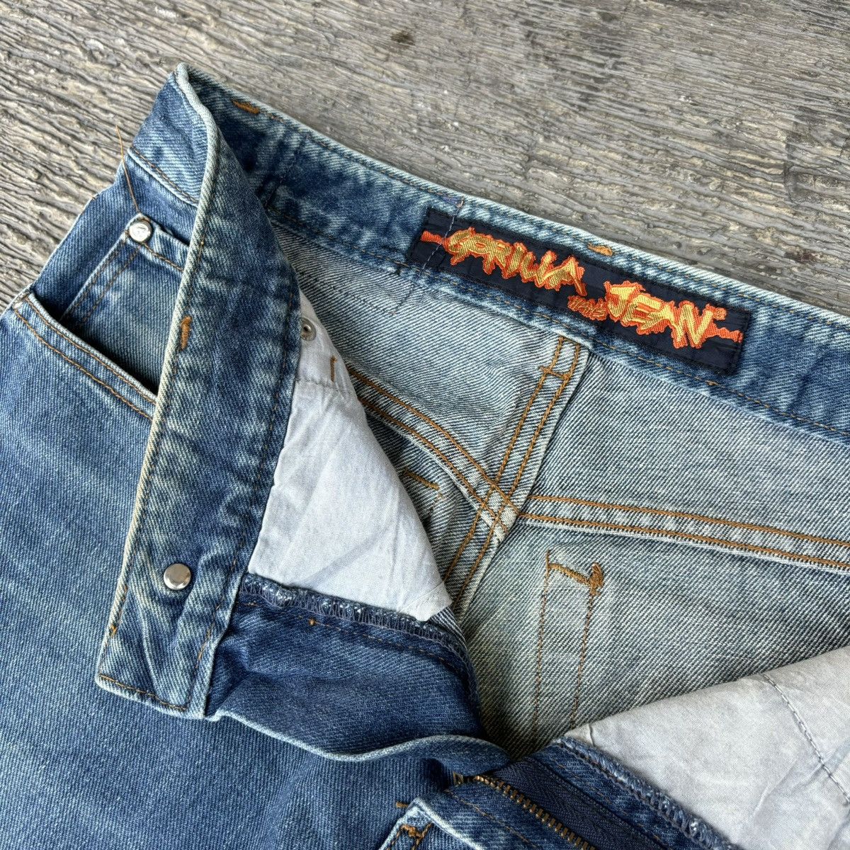 If Six Was Nine × Japanese Brand × Le Grande Bleu (L.G.B.) Gorrila Flare vintage blue seawash bootcut jeans Size US 30 / EU 46 - 8 Thumbnail