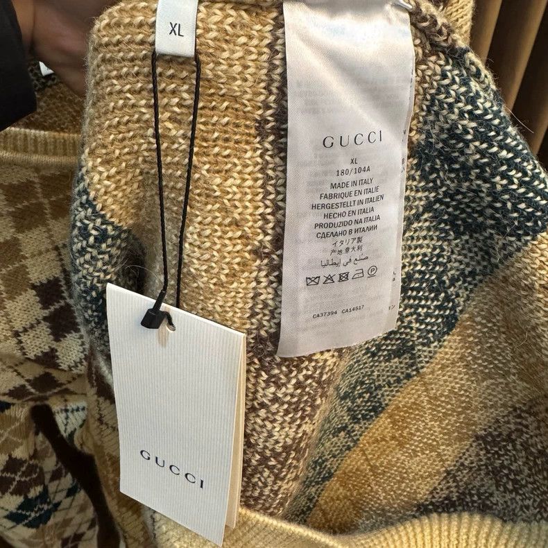 Gucci GucciCollege-style wool alpaca sweater 2503-Nextarrow Size US XL / EU 56 / 4 - 3 Thumbnail