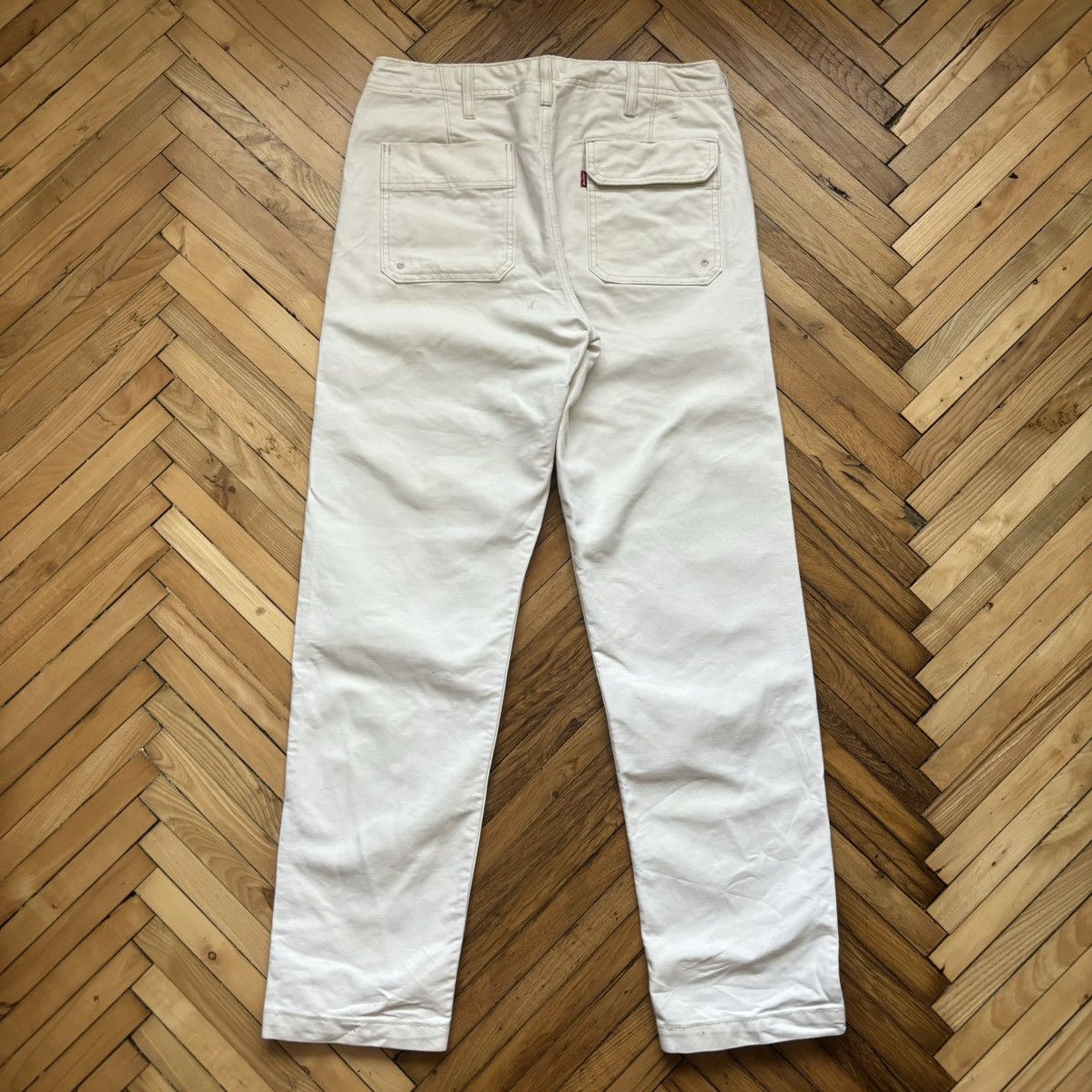 Levi's Vintage Clothing Last Drop‼️Big E LEVI’S Premium white denim jeans Workwear Size US 34 / EU 50 - 1 Thumbnail