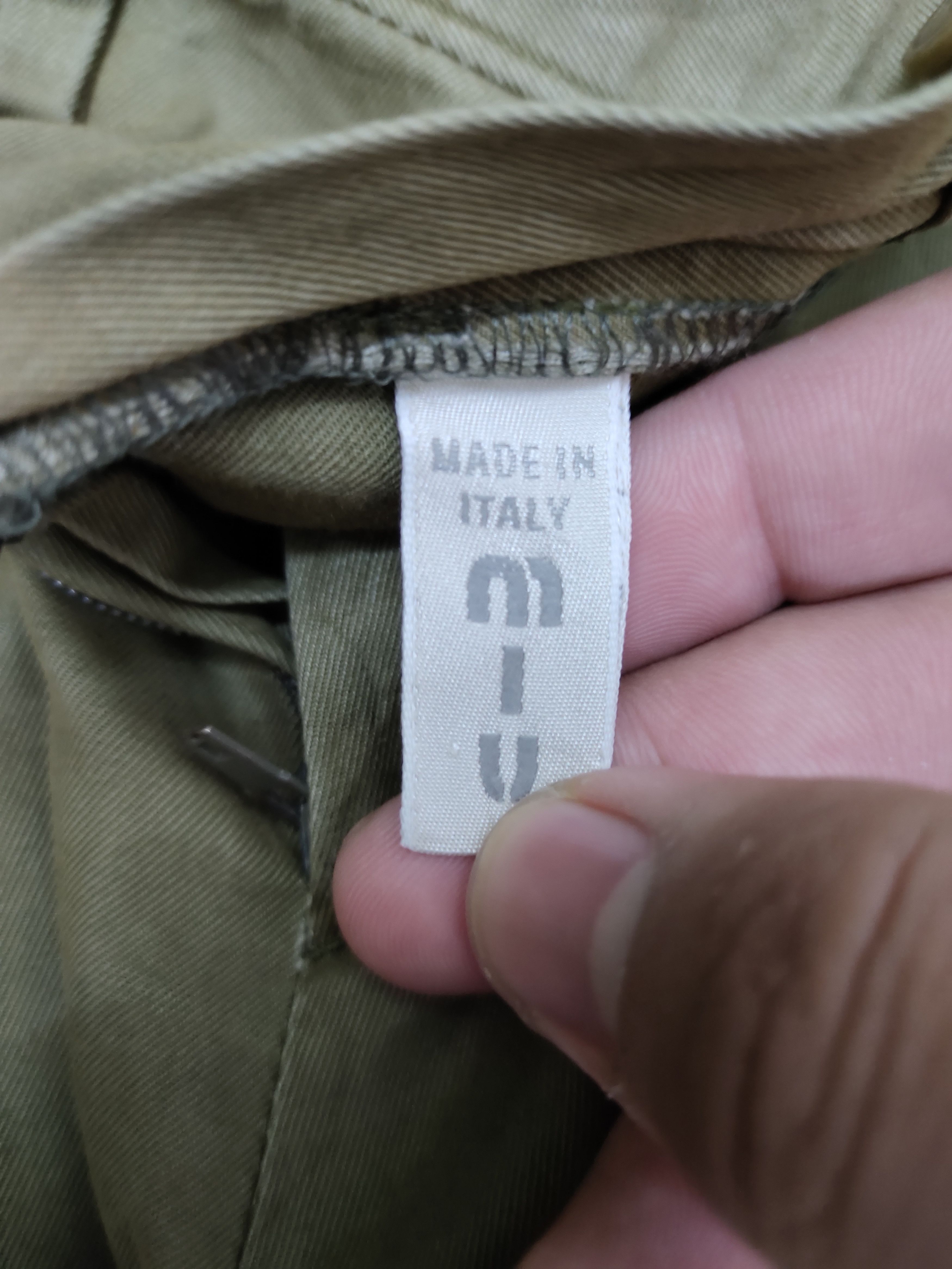 Miu Miu Miu Miu Olive Green Faded Trouser Pants Size US 30 / EU 46 - 17 Thumbnail