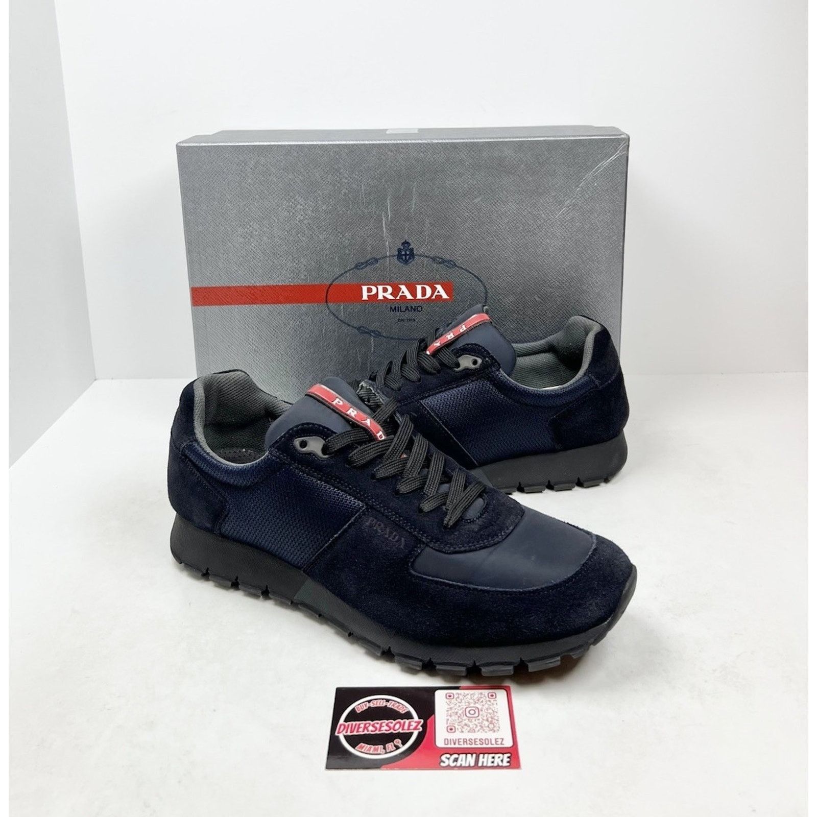 Prada Size 9UK/10US - Prada Matchrace Blue Nylon Suede Size US 10 / EU 43 - 1 Thumbnail