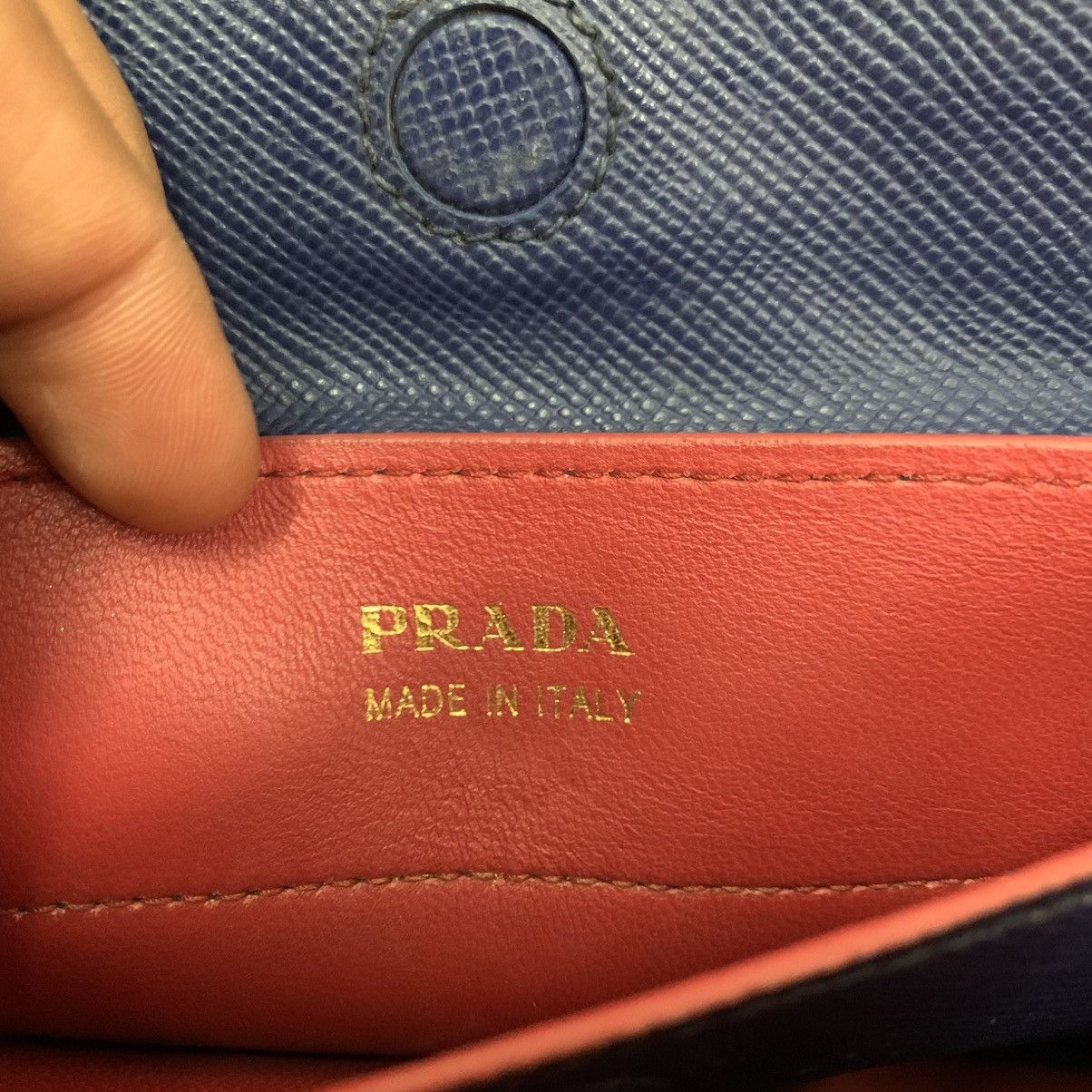 Prada Prada Leather Blue Shoulder Bag Size ONE SIZE - 13 Thumbnail