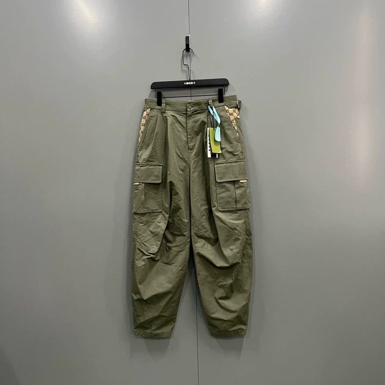 Gucci Gucci Green Floral Patchwork Pants-dmc Size US 32 / EU 48 - 1 Thumbnail