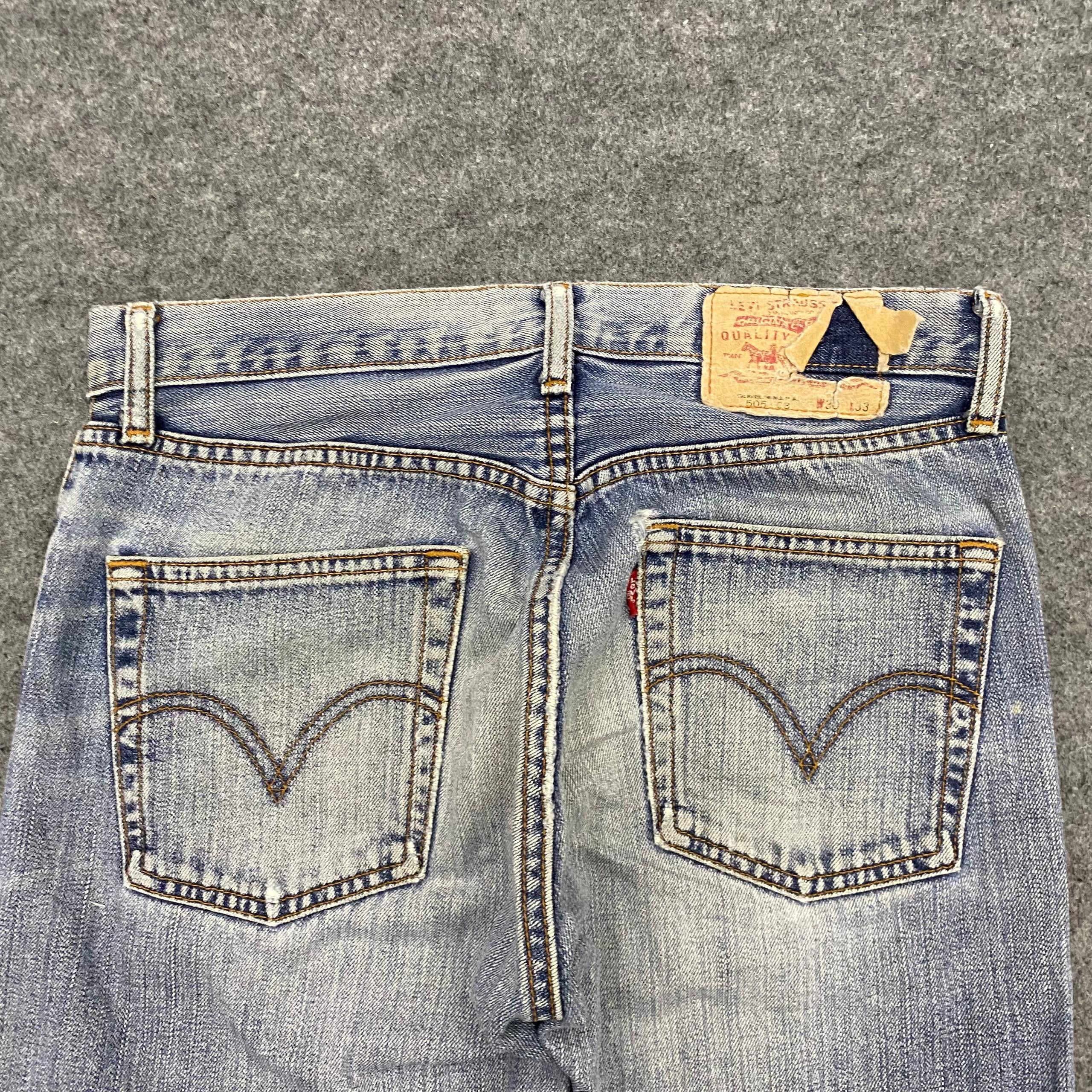 Levi's Vintage Levis 505 Distressed Denim Kurt Cobain Style Size US 31 - 10 Thumbnail