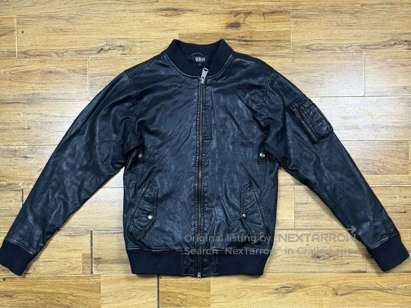 izzue IZZUE Men's Leather Jacket for Fall/Winter. Size US XL / EU 56 / 4 - 1 Thumbnail