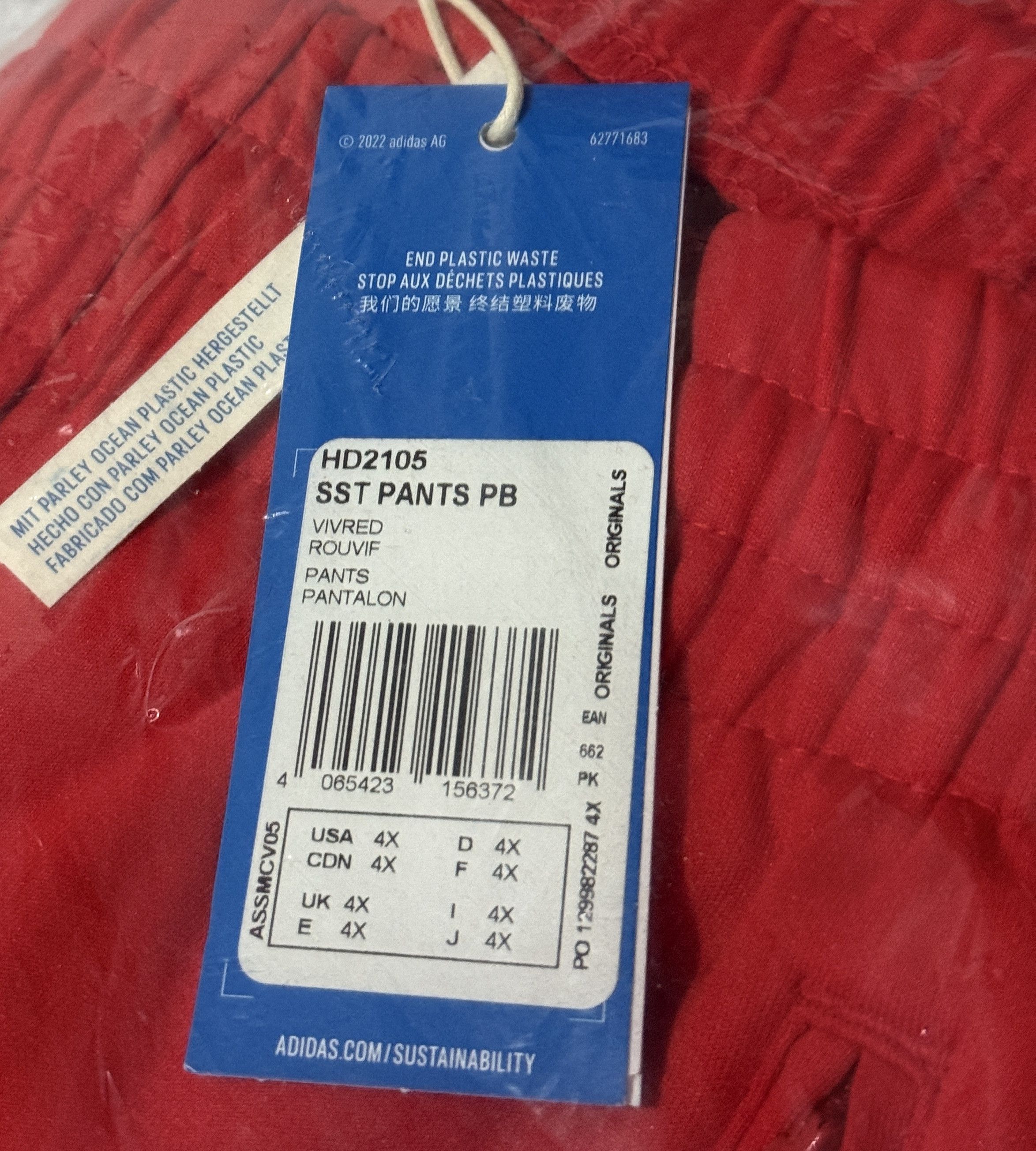 Adidas adidas Originals Womens Track Pants 4X Plus Size hd2105 Size 42" / US 20 - 2 Thumbnail