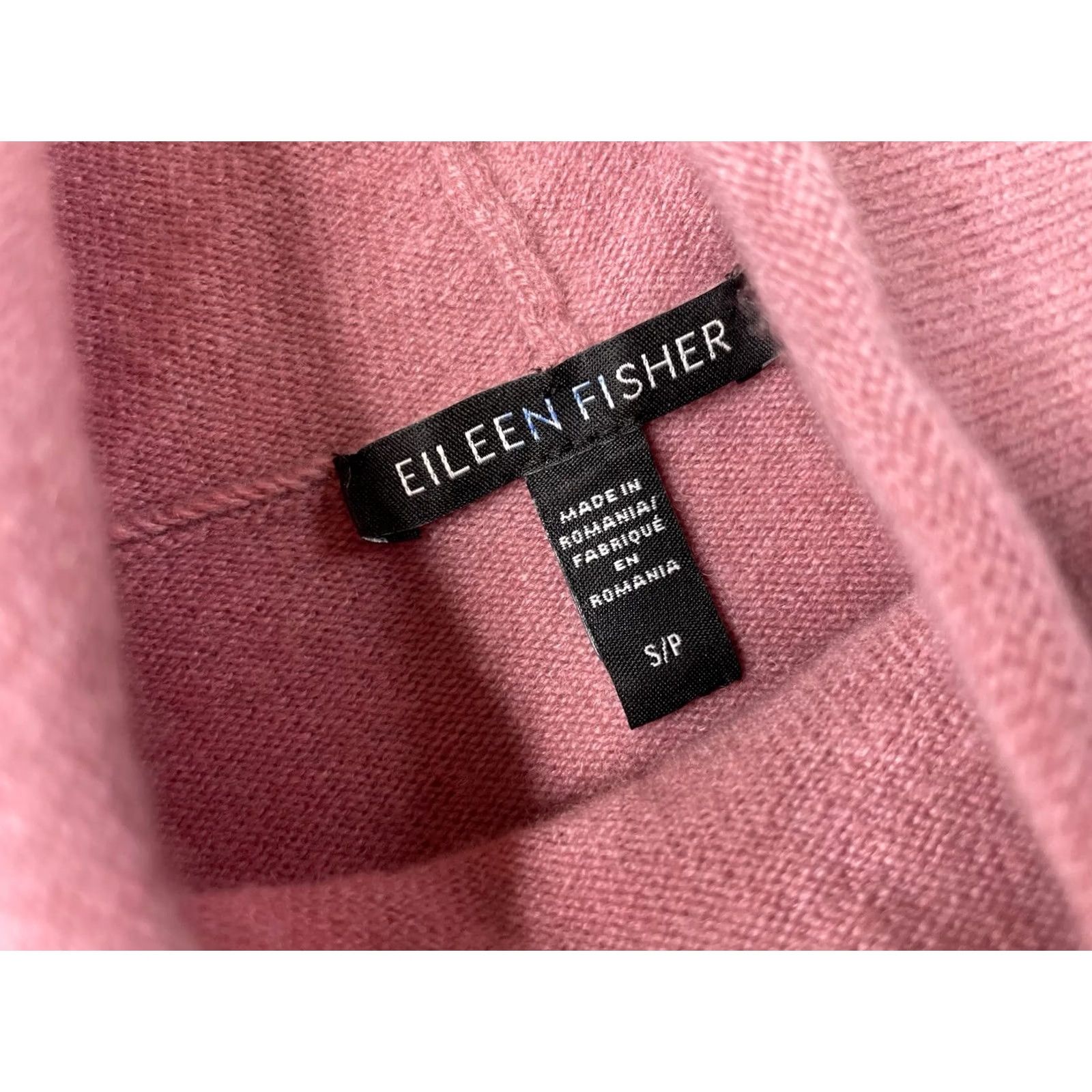 Eileen Fisher Eileen Fisher 100% Cashmere Turtleneck/ Cowl Neck Pullover Sweater Womens Small Pink Size S / US 4 / IT 40 - 2 Thumbnail