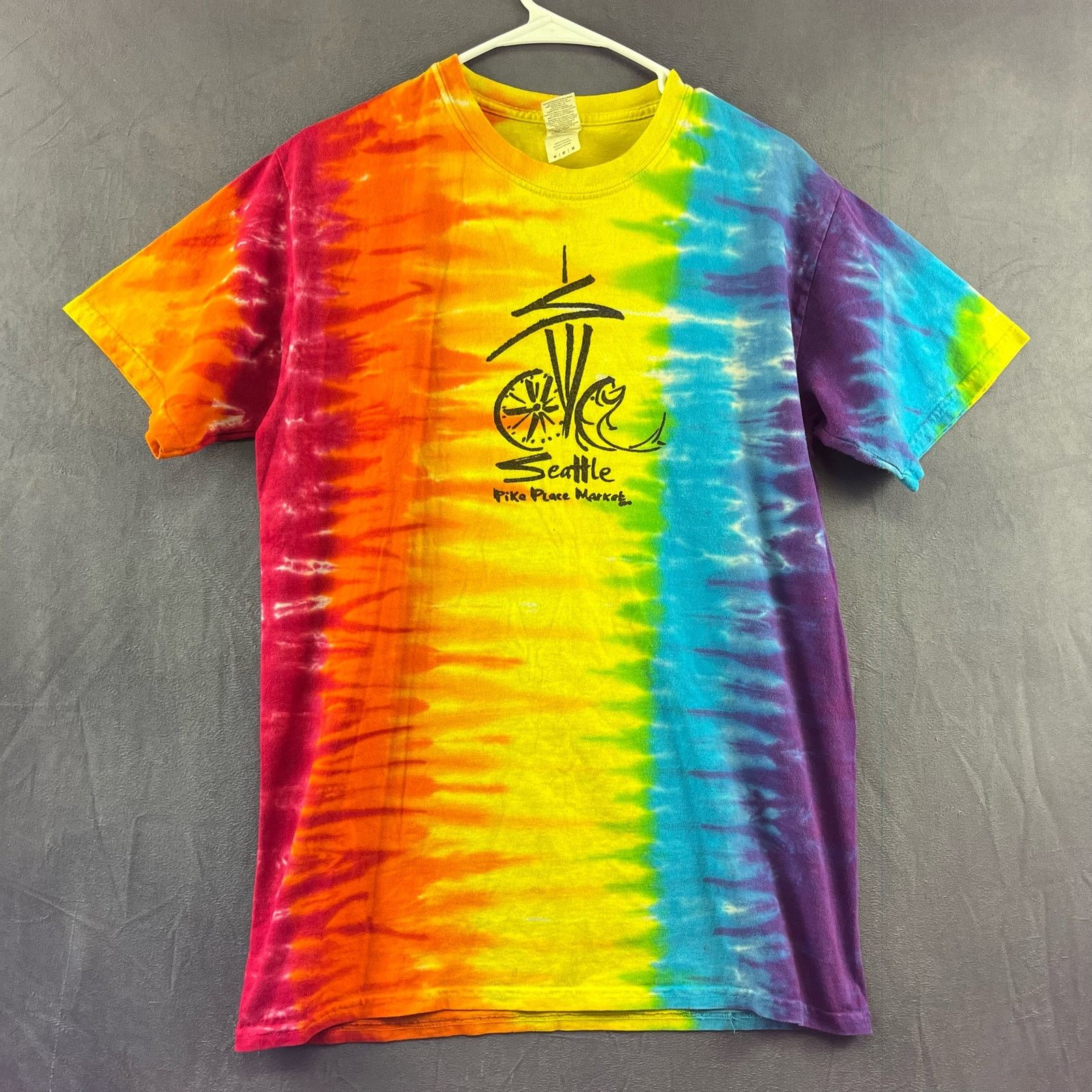 Gildan Pike Place Market Shirt Men's Medium Tie Dye Seattle Hippie Size US M / EU 48-50 / 2 - 1 Thumbnail