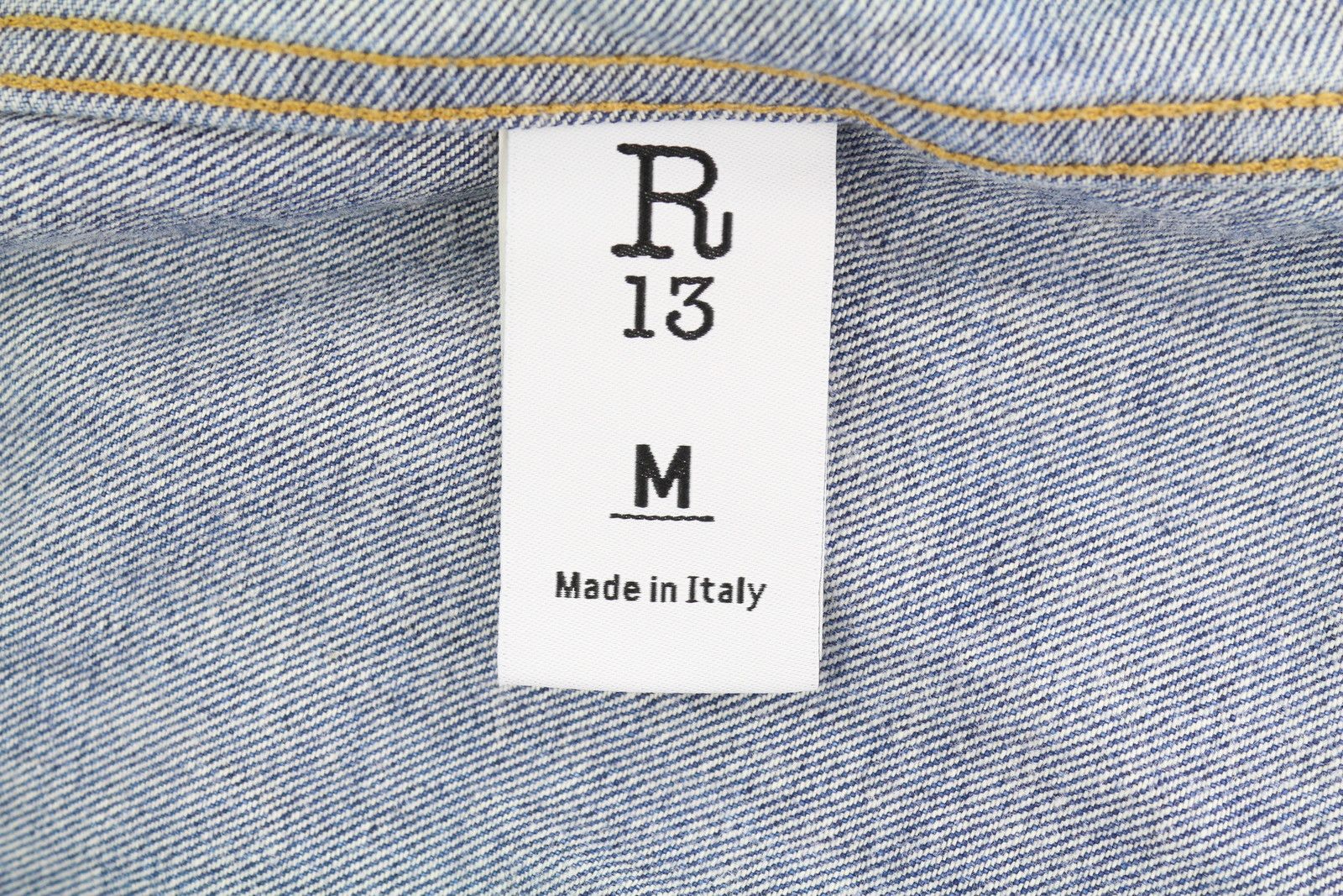 R13 CINCHED WAIST DENIM TRUCKER M Kelly Tex Blue 86161 Size M / US 6-8 / IT 42-44 - 6 Thumbnail