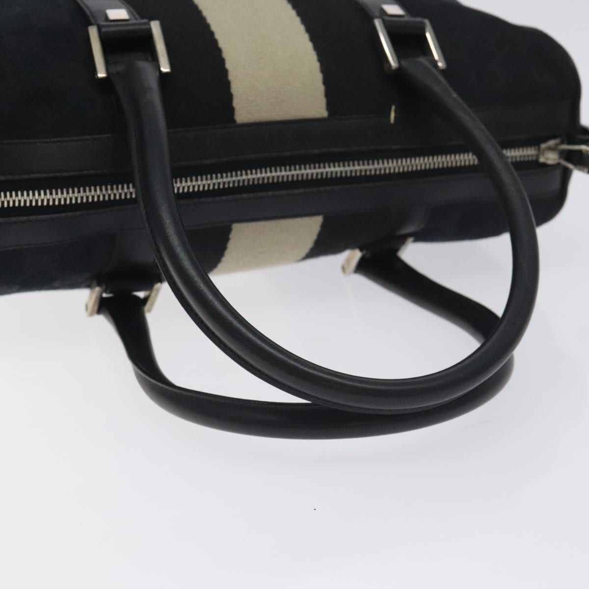 Gucci GUCCI GG Canvas Sherry Line Hand Bag Black Silver 000 0851 Size ONE SIZE - 7 Thumbnail