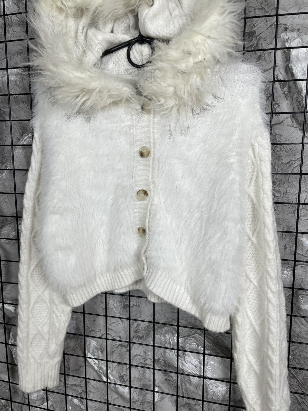 If Six Was Nine Y2K Vintage Soft Fur Cropped Jacket Grunge LGB Japanese Vibe Size M / US 6-8 / IT 42-44 - 5 Thumbnail