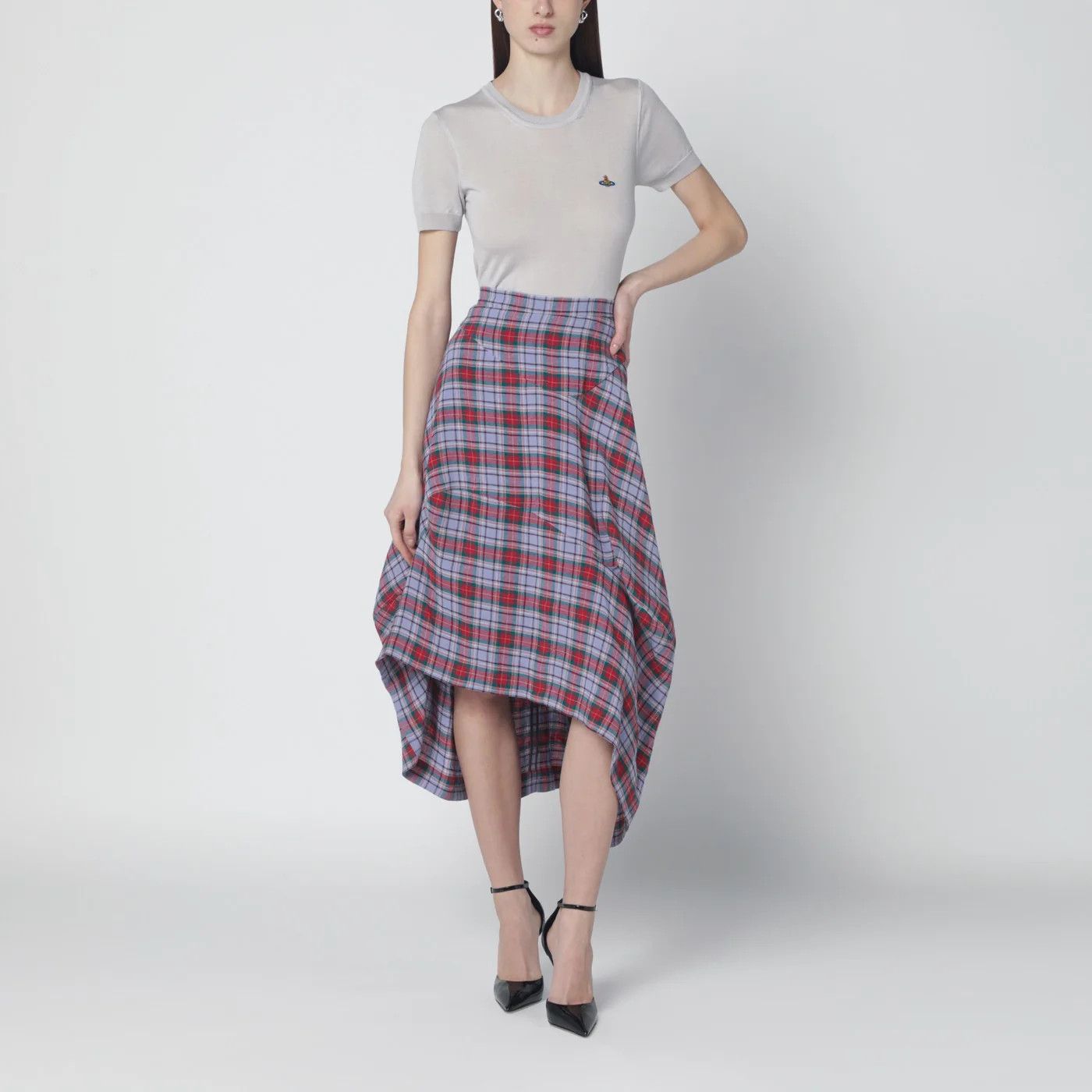 Vivienne Westwood o1d2blof0526 Wool And Silk Top in Light Grey Size M / US 6-8 / IT 42-44 - 1 Thumbnail