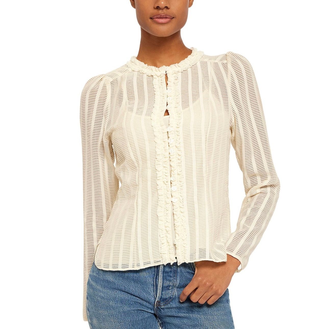 Joie NWT! Joie Jayden Cream Women's Top, Size 0 Size XS / US 0-2 / IT 36-38 - 1 Thumbnail
