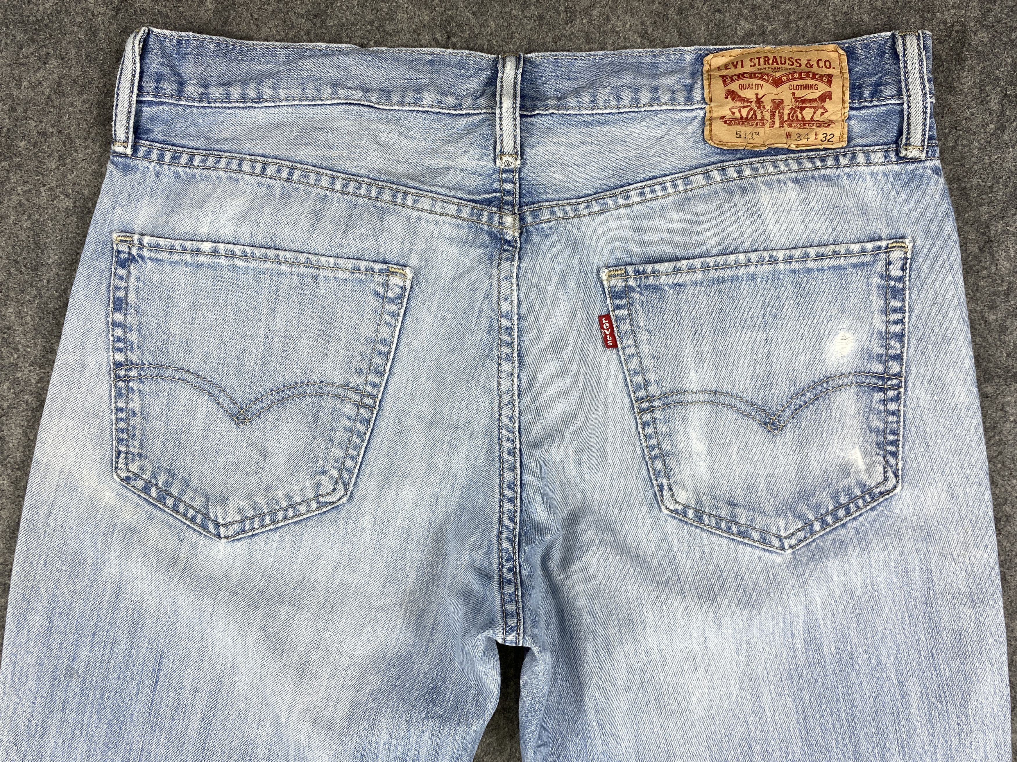 Levi's Light Blue Wash Vintage Levi's 511 35x31.5 Denim -JN1467 Size US 35 - 4 Thumbnail