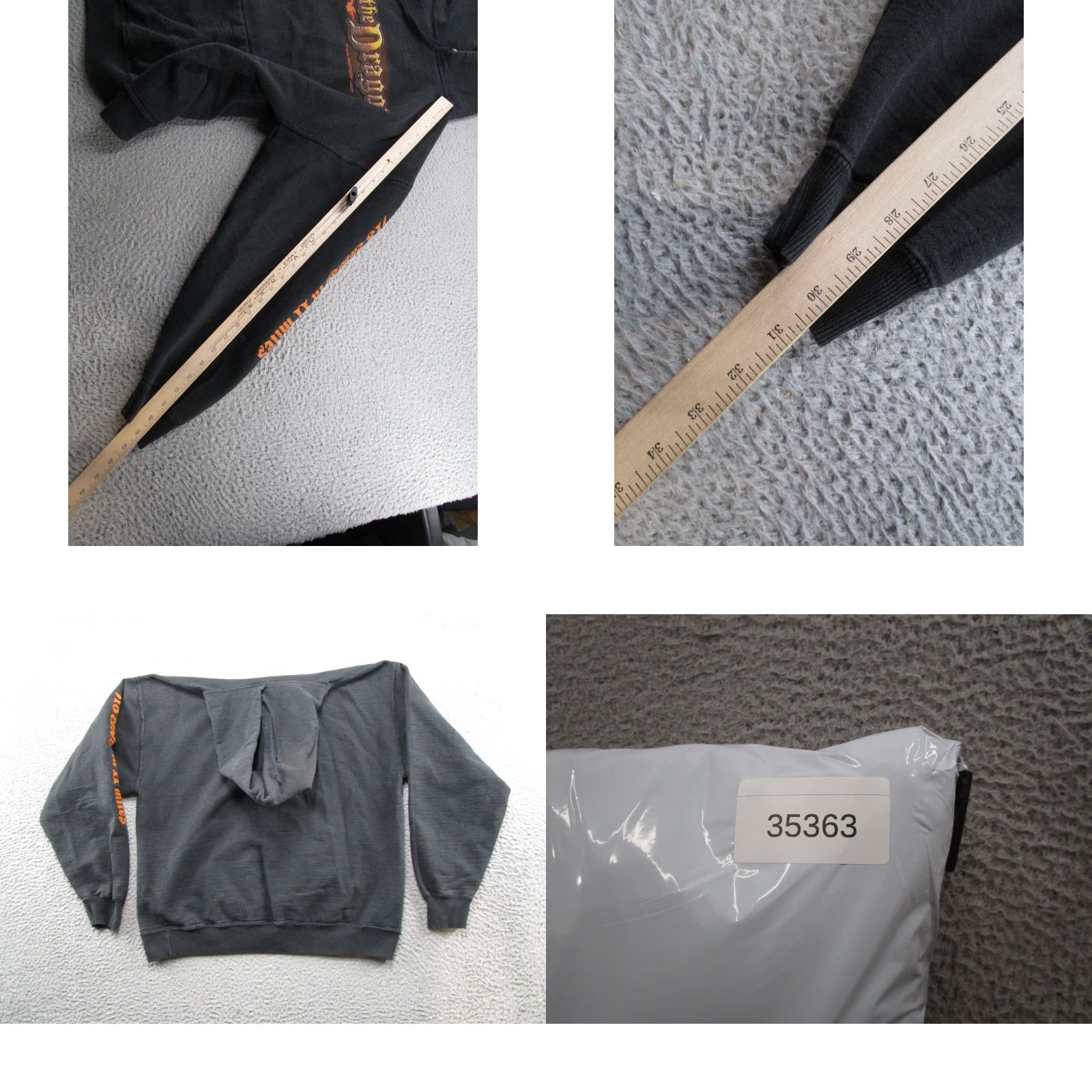 Jerzees VINTAGE Vintage Y2K The Dragon Curves Motorcycle Bike Ride Spell Out Hoodie Size L Size US L / EU 52-54 / 3 - 8 Thumbnail