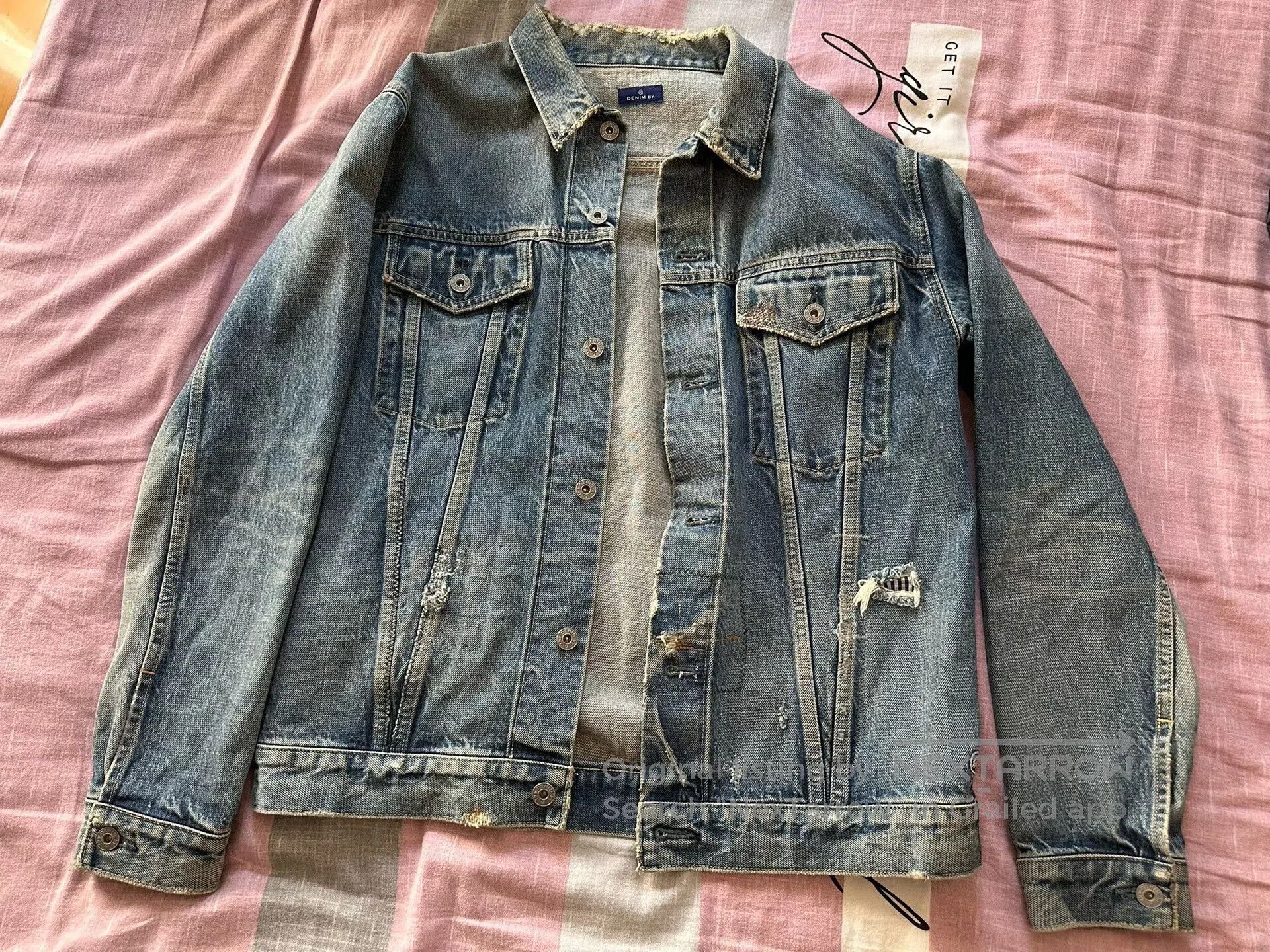 Vanquish Denim Distressed Jacket.