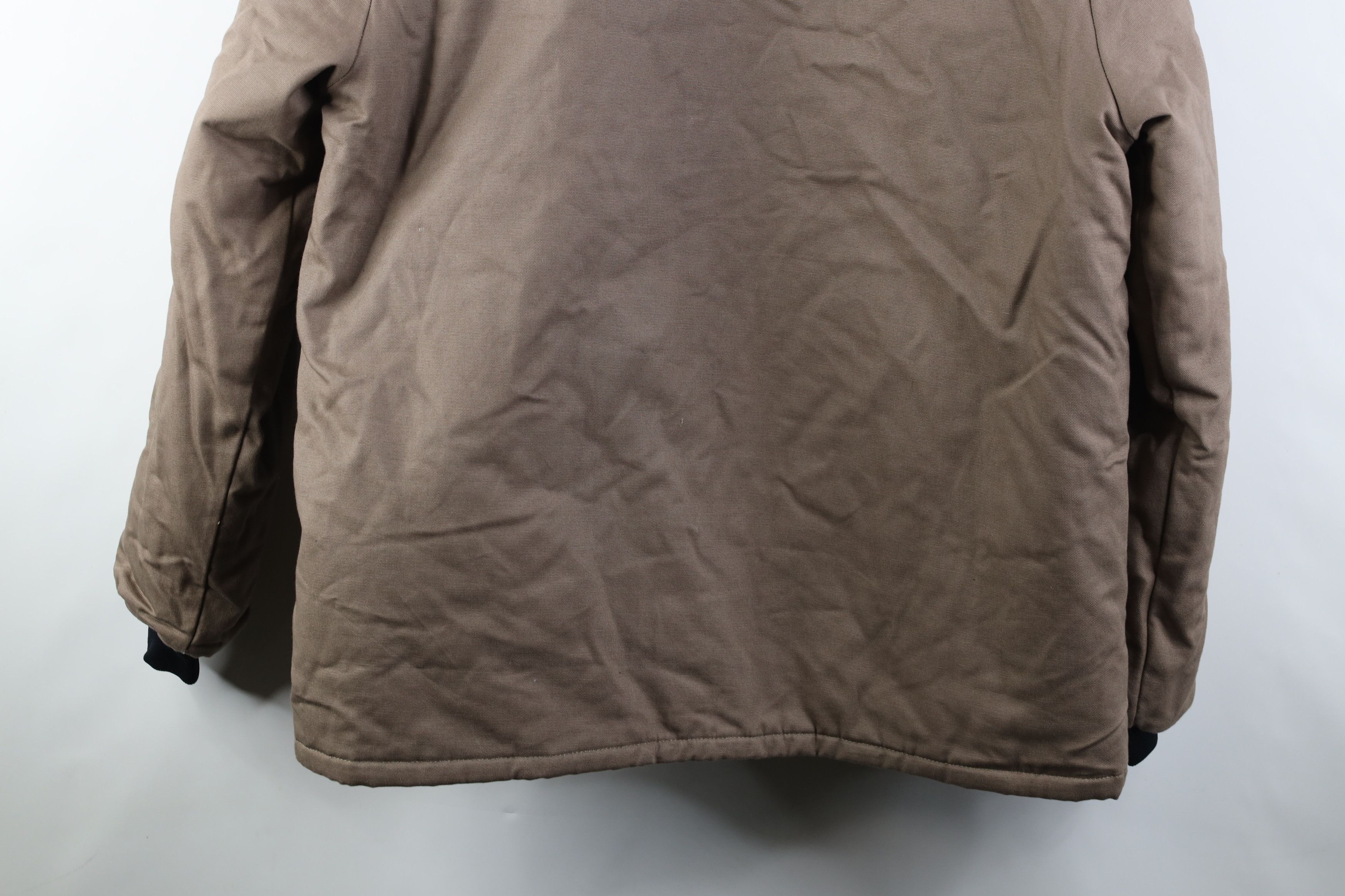 Vintage Vintage 90s Military Style Full Zip Jacket Canvas Brown Size US L / EU 52-54 / 3 - 13 Thumbnail