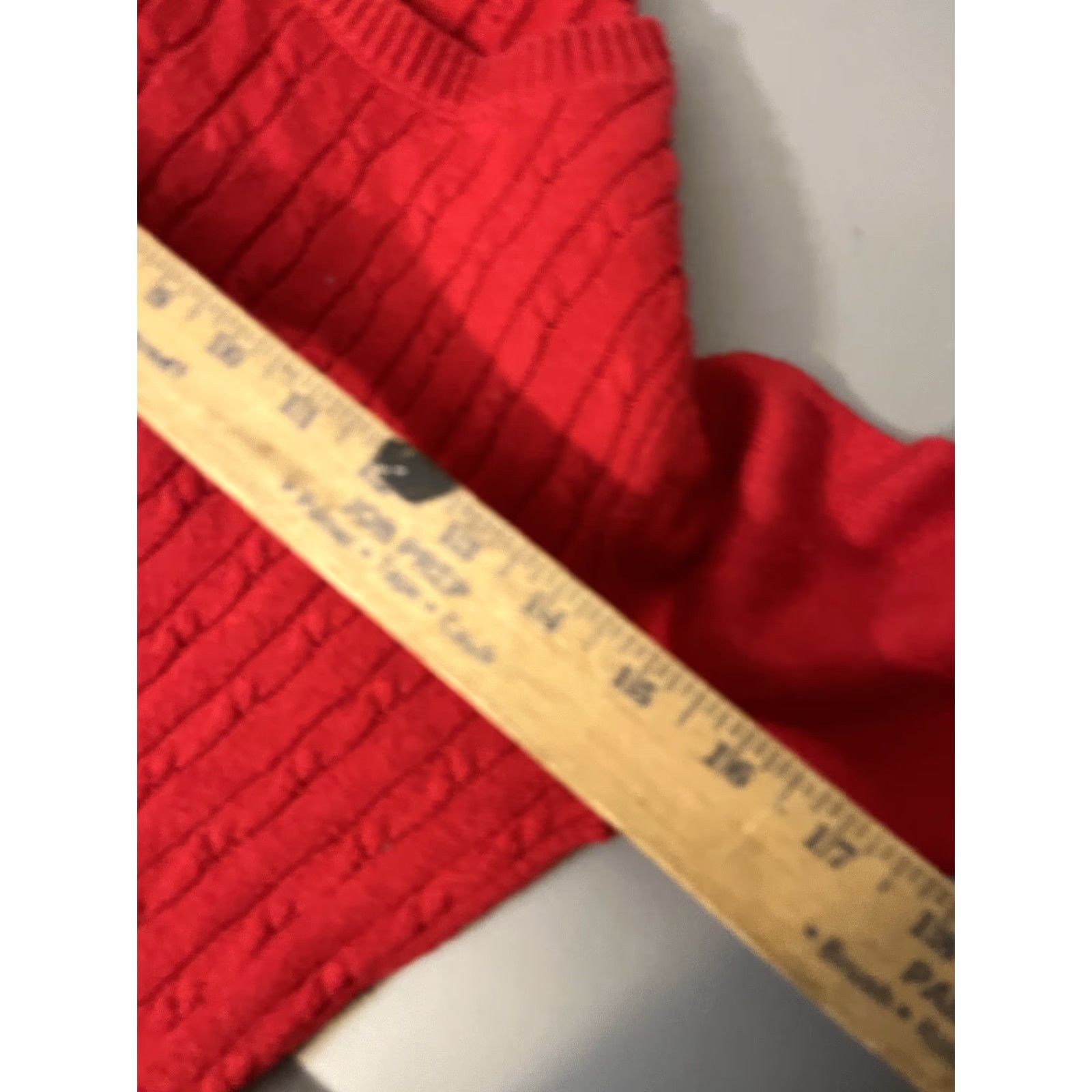 Talbots Talbots Red Sweater Knit Cable Knit Round Neck Button Petit Womens Pullover Casual Size M / US 6-8 / IT 42-44 - 5 Thumbnail