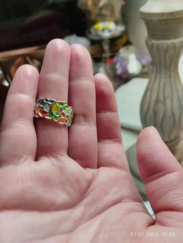Japanese Brand × Vintage Handmade Enamel Craft Women's Rings Size ONE SIZE - 3 Thumbnail
