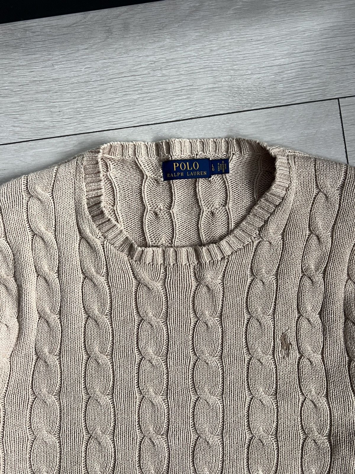 Polo Ralph Lauren Polo Ralph Lauren Cable Knit Sweater Size US L / EU 52-54 / 3 - 6 Thumbnail