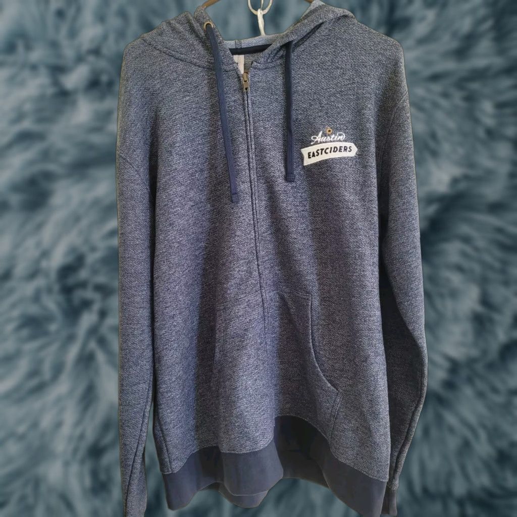 Next Level Austin Eastciders Logo Sewn Full Zip Hoodie Sweatshirt L Men Blue Cotton Blend 53% Cotton 47% Polyester Zip Up Size US L / EU 52-54 / 3 - 1 Thumbnail