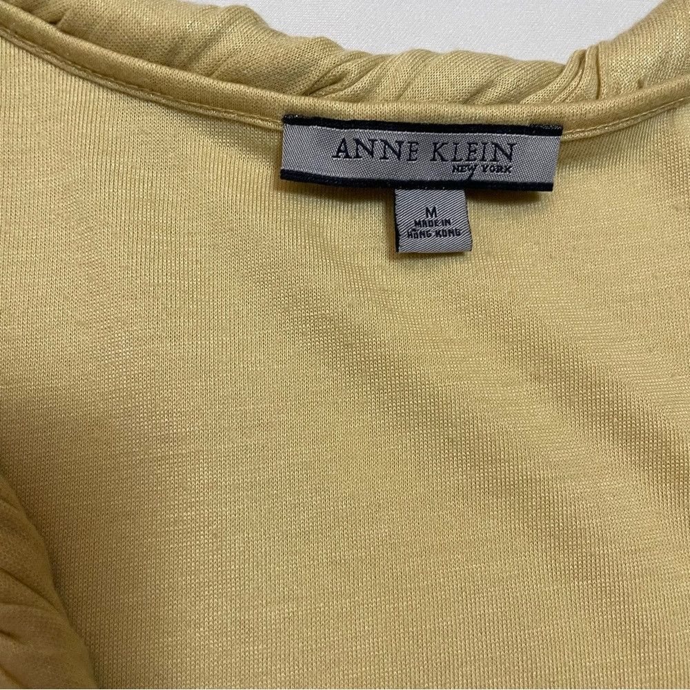 Anne Klein Anne Klein Viscose Blend Sleeveless Yellow Metallic Top Siz Size M / US 6-8 / IT 42-44 - 6 Thumbnail