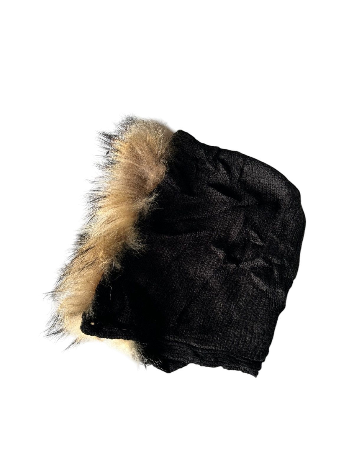 Japanese Brand × Kapital × Vintage Japanese Punk Bondage Style Knitt Fur big Beanie Balaclava ☠️ Size ONE SIZE - 9 Thumbnail
