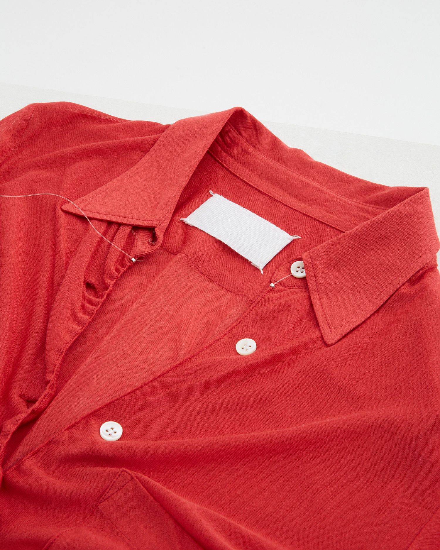 Maison Margiela Martin Margiela S/S 2001 Red Viscosa Shirt Size M / US 6-8 / IT 42-44 - 5 Thumbnail