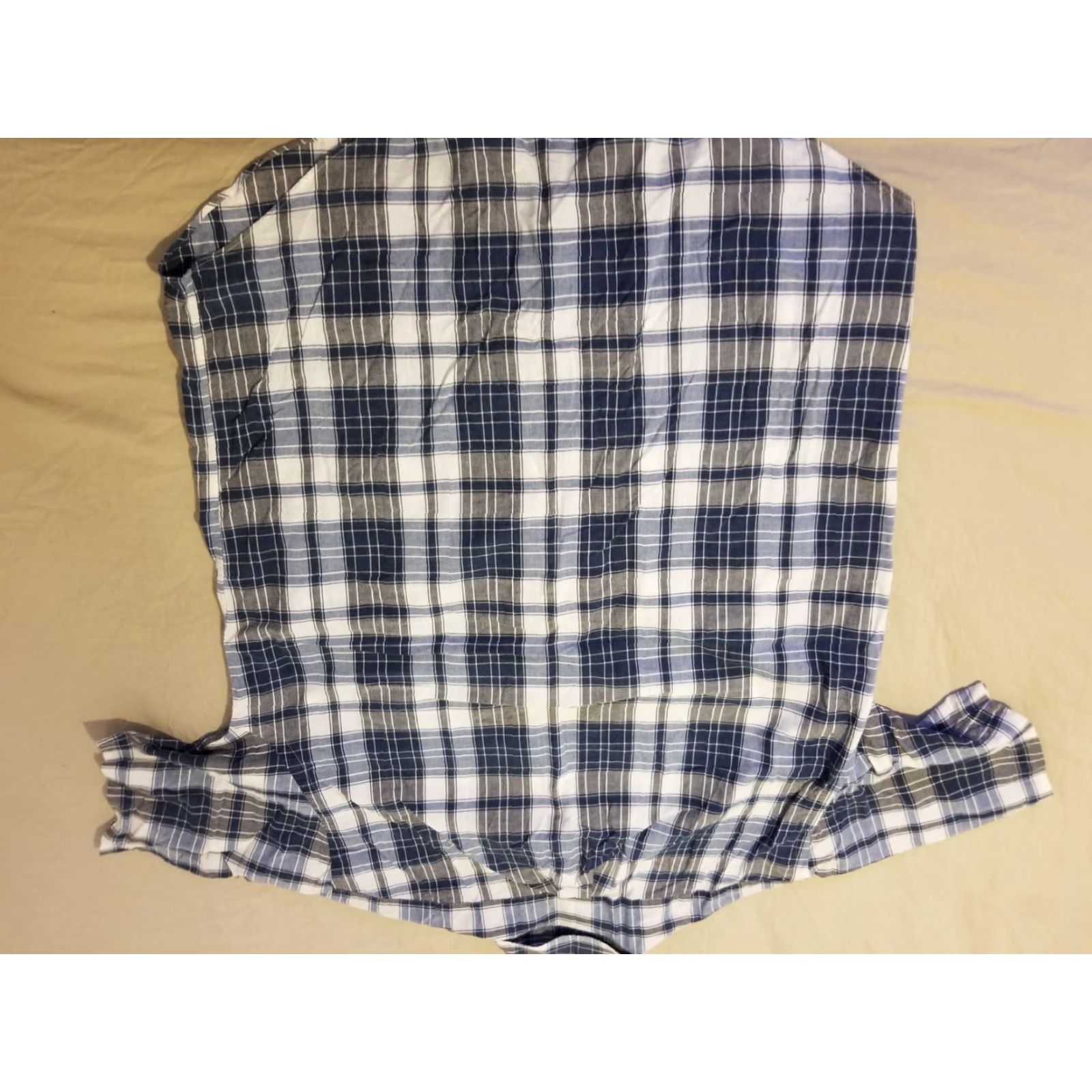 Polo Ralph Lauren Polo Ralph Lauren Shirt Mens Button-Up Plaid Dress Blue L Short Sleeve Size 42R - 6 Thumbnail