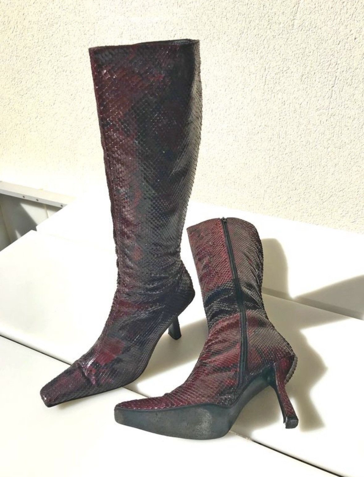 Other Pura Lopez snake skin leather boots 41 Size US 10 / IT 40 - 6 Thumbnail