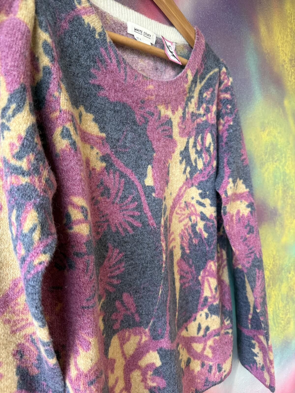 Other White stuff vintage style floral knit sweater top Size M / US 6-8 / IT 42-44 - 3 Thumbnail