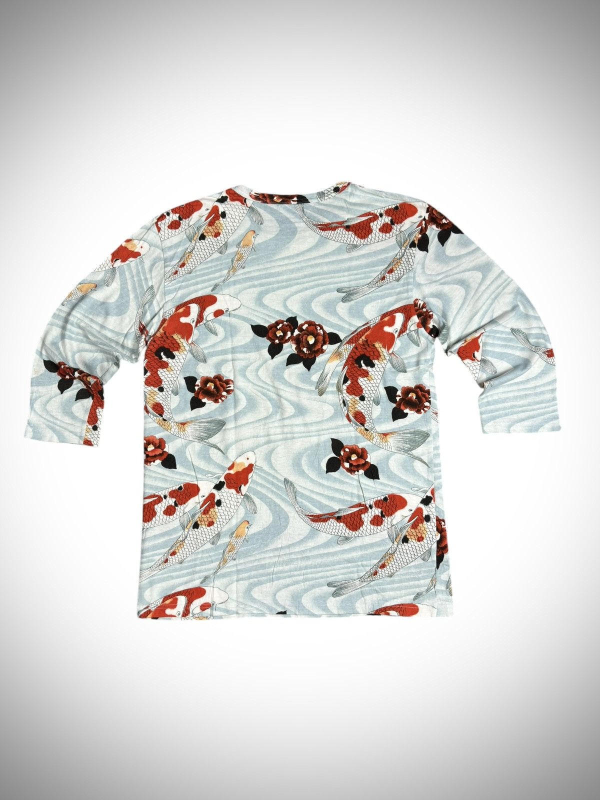 Japanese Brand Austere Japan Kuromo - Indigo Kyoto Sukajan Koi Ls T-Shirt Size US M / EU 48-50 / 2 - 6 Thumbnail