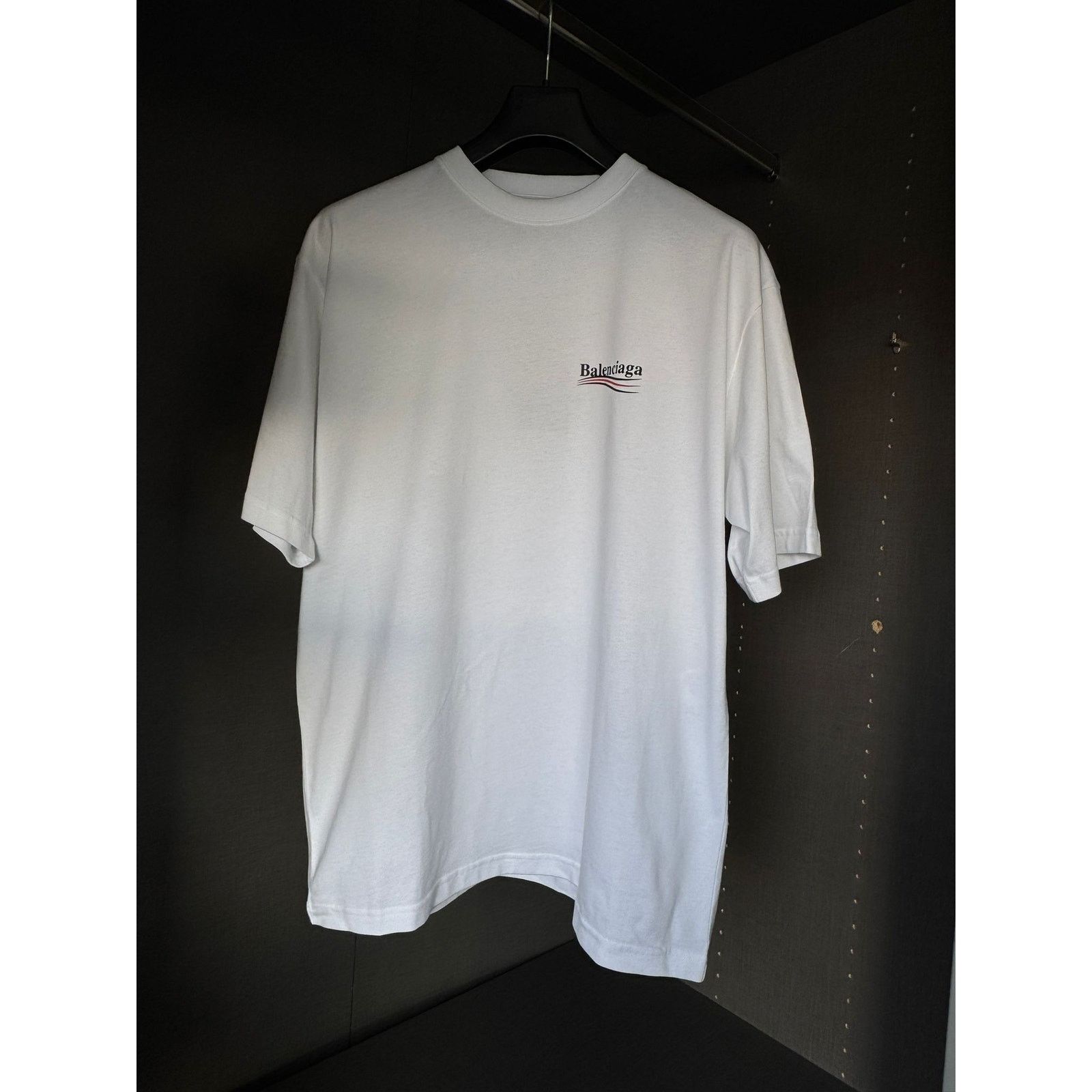 Balenciaga o1alis0126 Men's Political Campaign Large Fit T-Shirt white Size US S / EU 44-46 / 1 - 2 Thumbnail