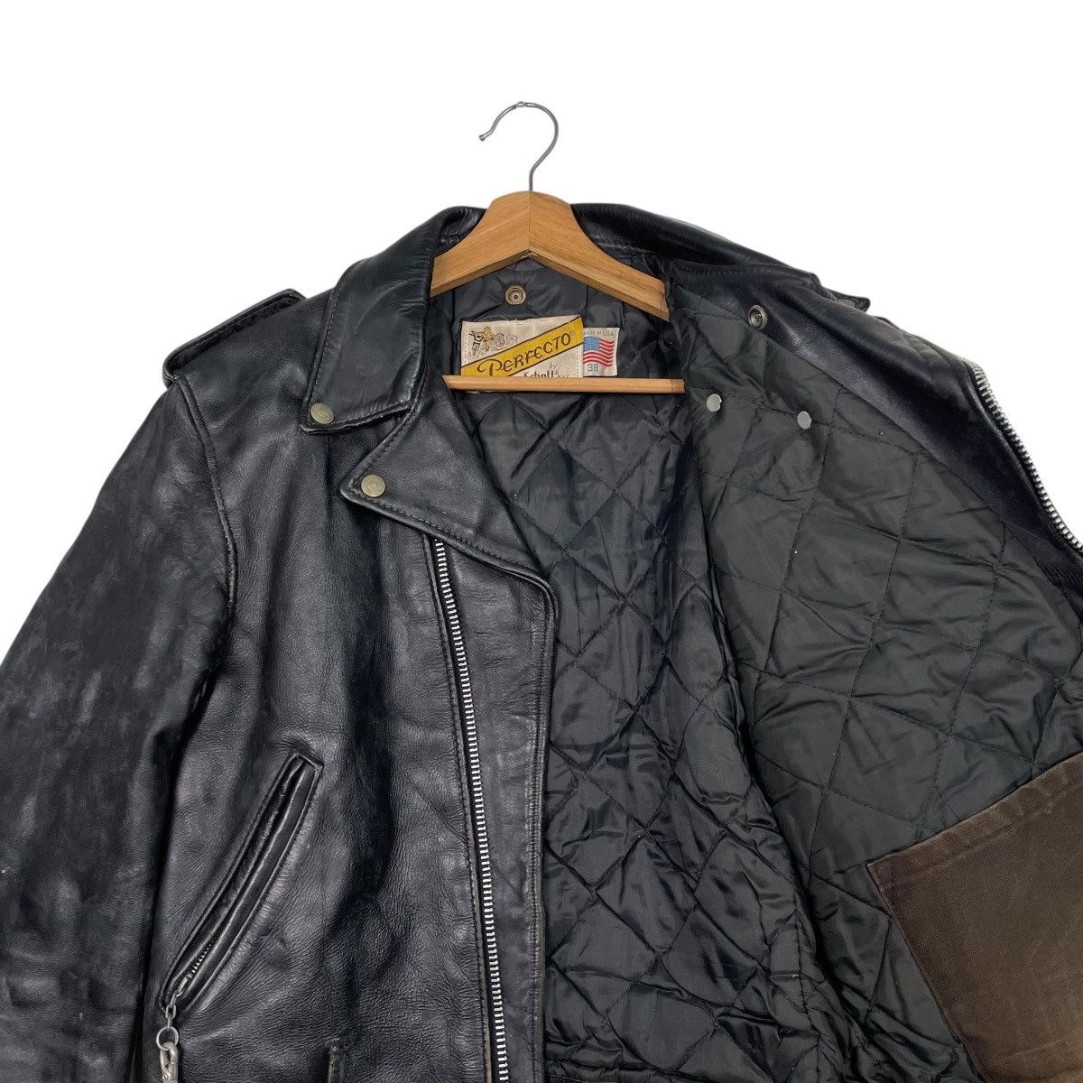 Schott 80s Schott Perfecto Double Colar Motorcycle Leather Jacket Size US S / EU 44-46 / 1 - 10 Thumbnail