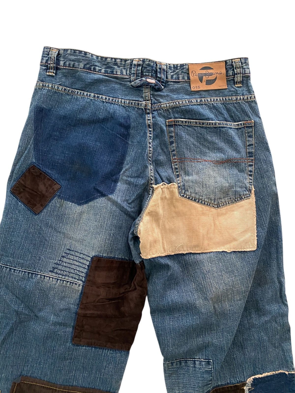 Japanese Brand PEPE JEANS patcwork style Baggy denim pants Kapital style Size US 30 / EU 46 - 3 Thumbnail