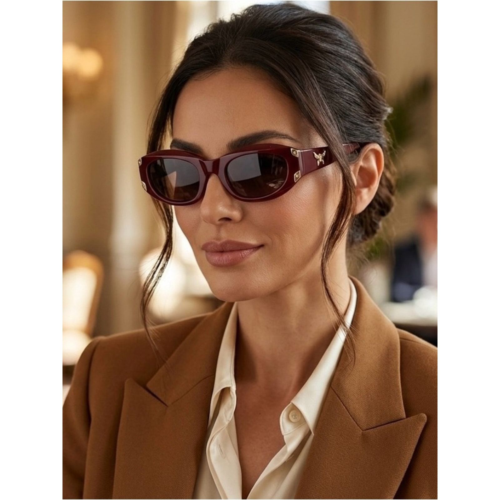 MCM NEW!!! MCM MW0006 69A Burgundy Oval Sunglasses Authentic Size ONE SIZE - 2 Thumbnail