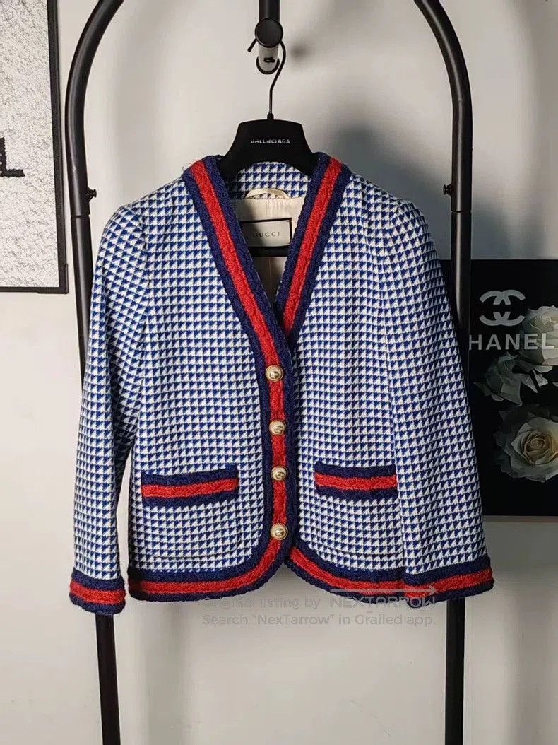 Gucci Gucci Houndstooth Tweed Jacket. Size US M / EU 48-50 / 2 - 1 Thumbnail