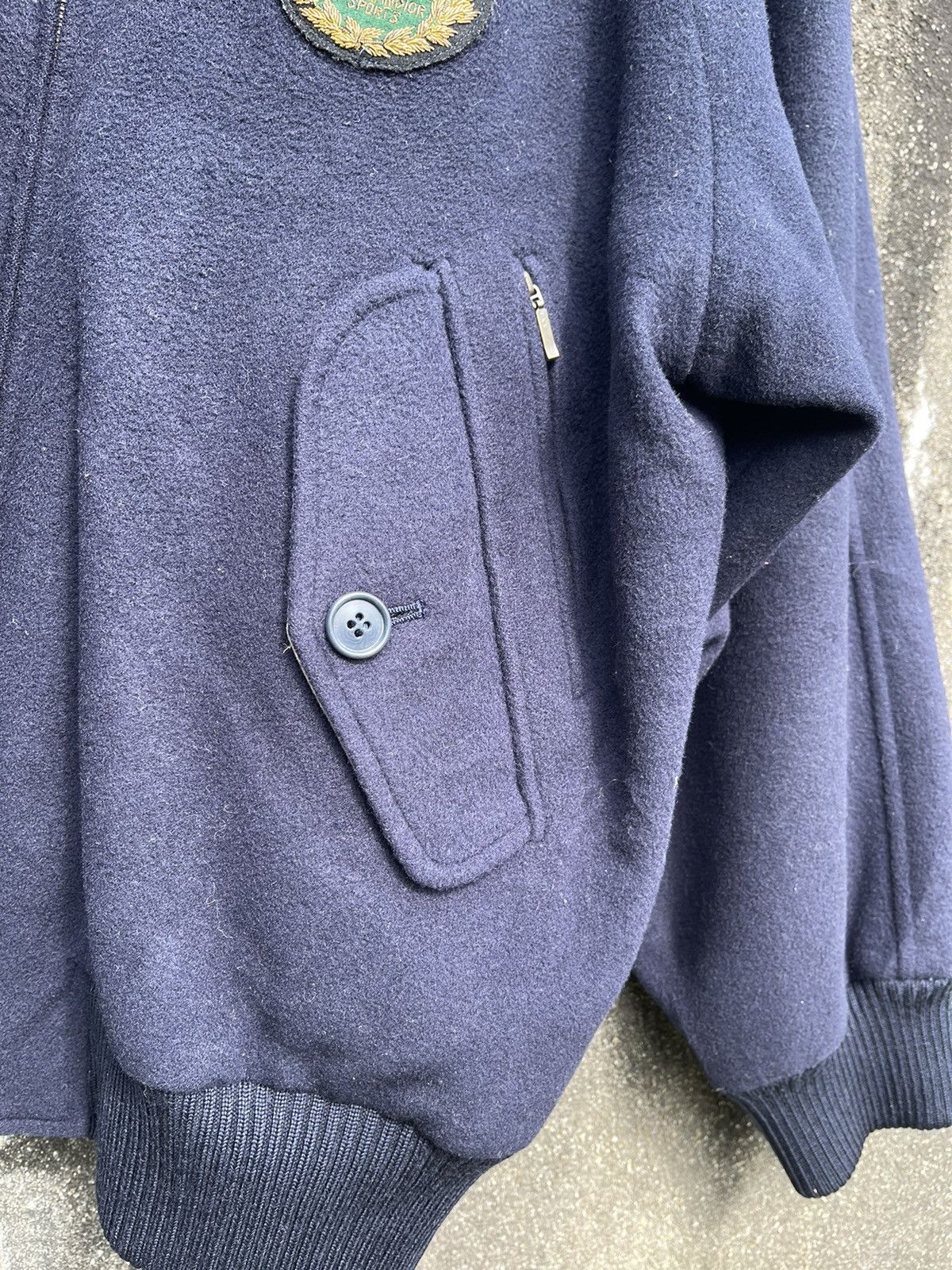Christian Dior Monsieur Rare Vintage Christian Dior Sports Navy Wool Bomber Jacket Size US L / EU 52-54 / 3 - 10 Thumbnail