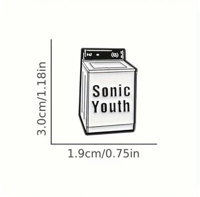 Band Tees Sonic Youth Washing Machine enamel pin Size ONE SIZE - 3 Thumbnail