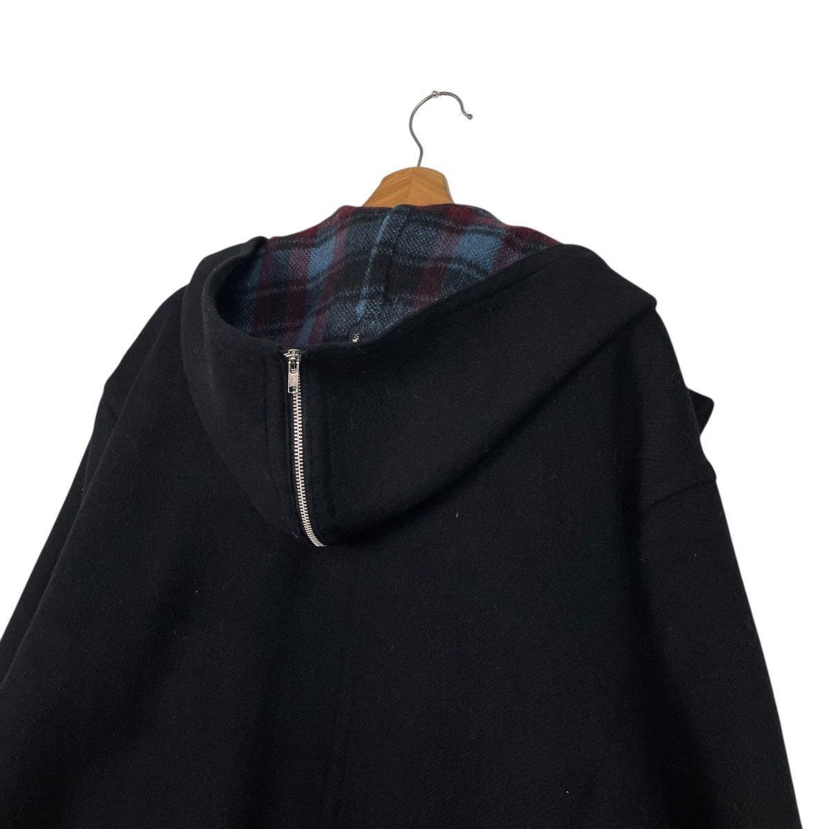 Lancel Lancel Paris Hooded Wool Coat Prominent Plaid Lining Size M / US 6-8 / IT 42-44 - 10 Thumbnail