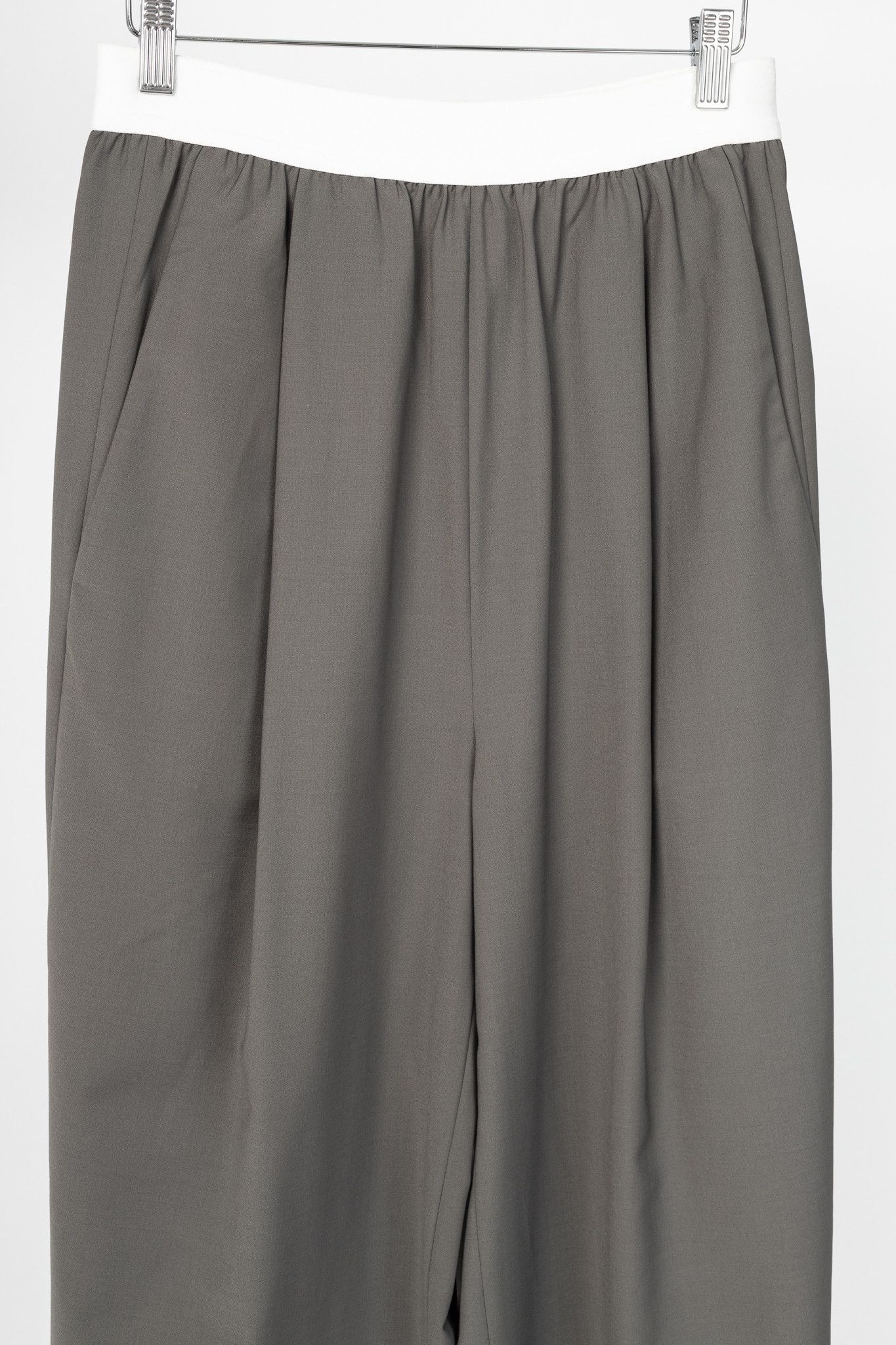 Tibi Tibi Marit Dark Stone Tropical Wool Pull-On Pant Size 26" / US 2 / IT 38 - 3 Thumbnail